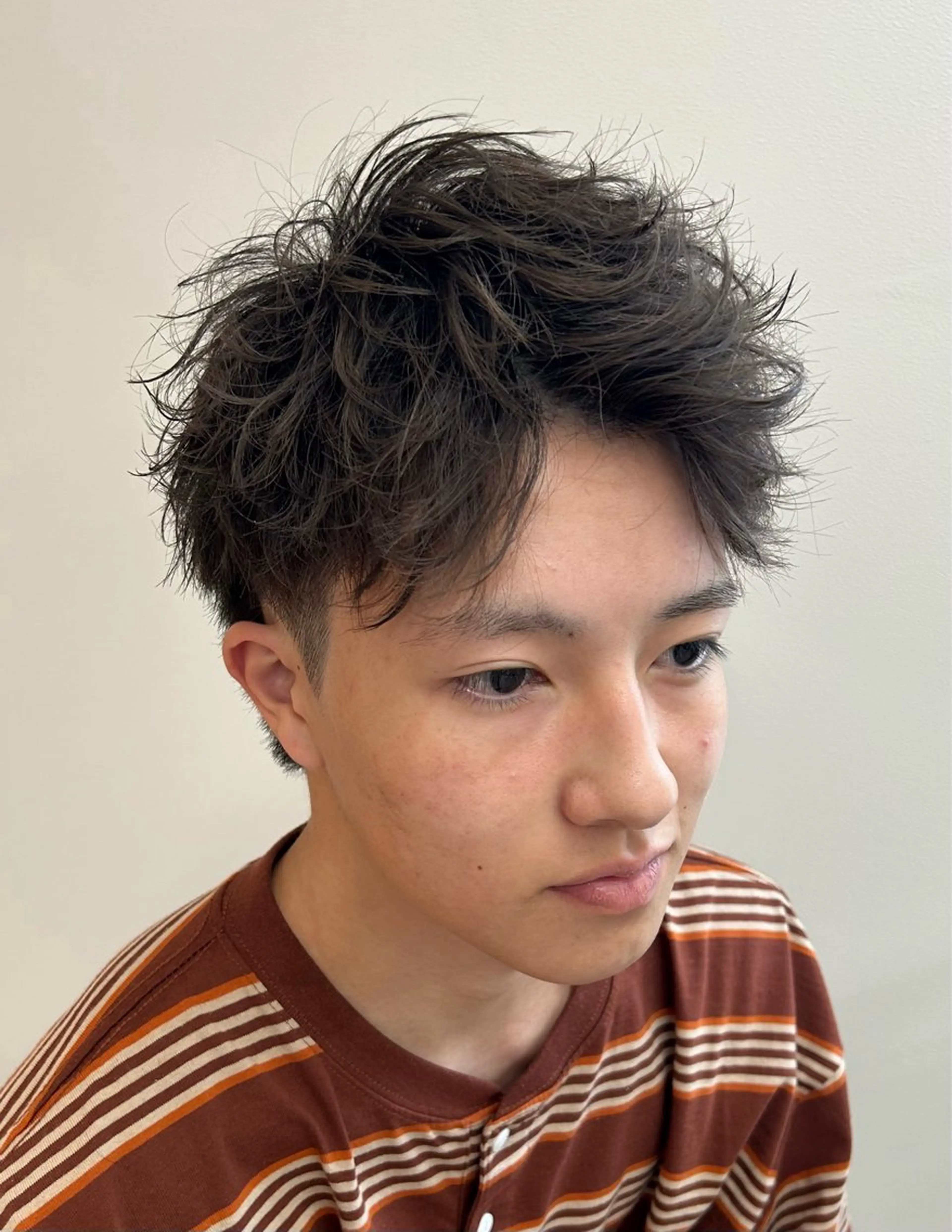 メンズ フェザーパーマ メンズパーマ カット 保立/メンズカット 千葉駅フェザーパーマのヘアスタイル
