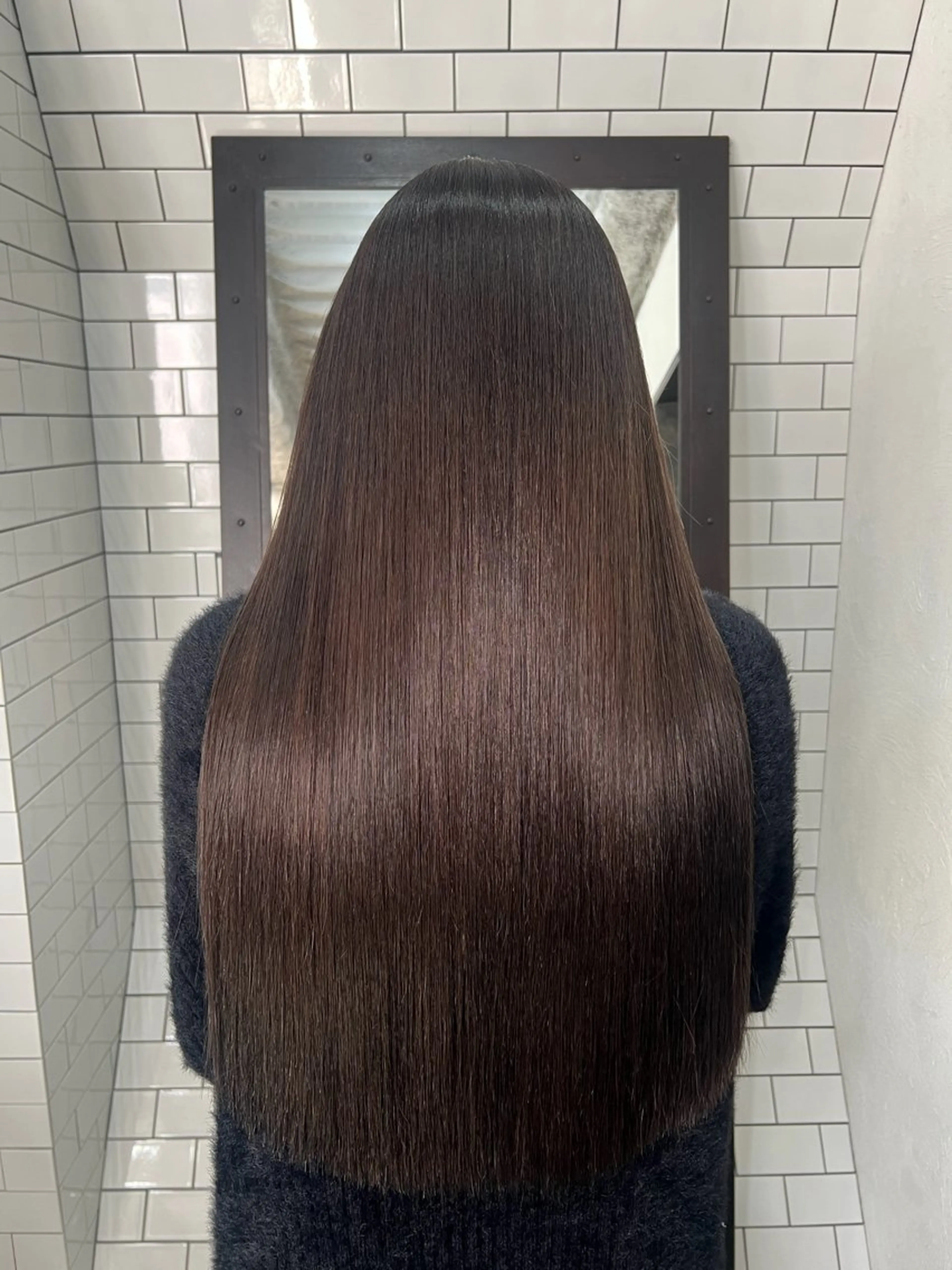 ロング カット 縮毛矯正 トリートメント 妙見 知洋のヘアスタイル