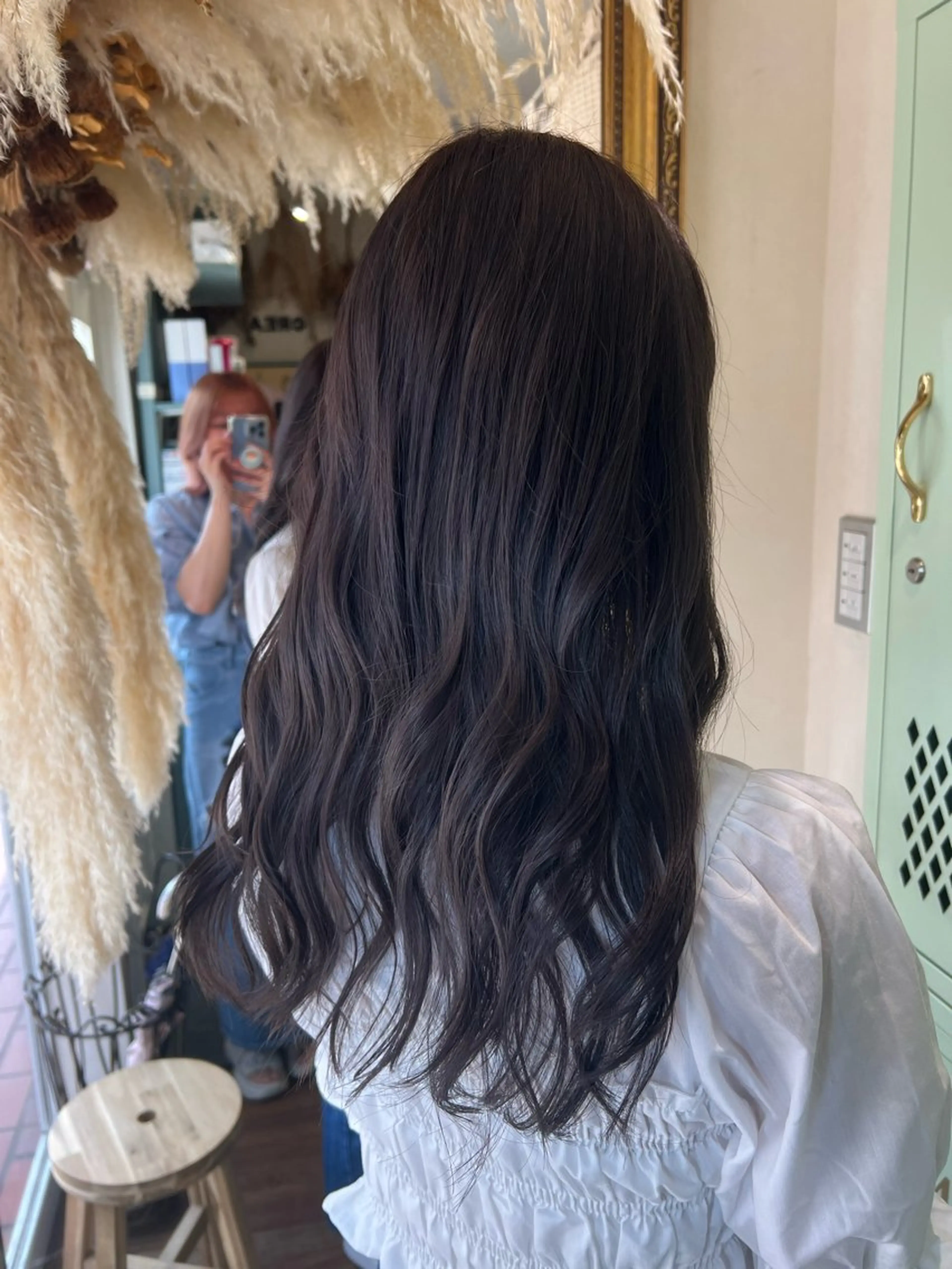 ロング カラー カット ヘアカラー 朝が楽になる艶髪縮毛 ✨中稲明梨のヘアスタイル