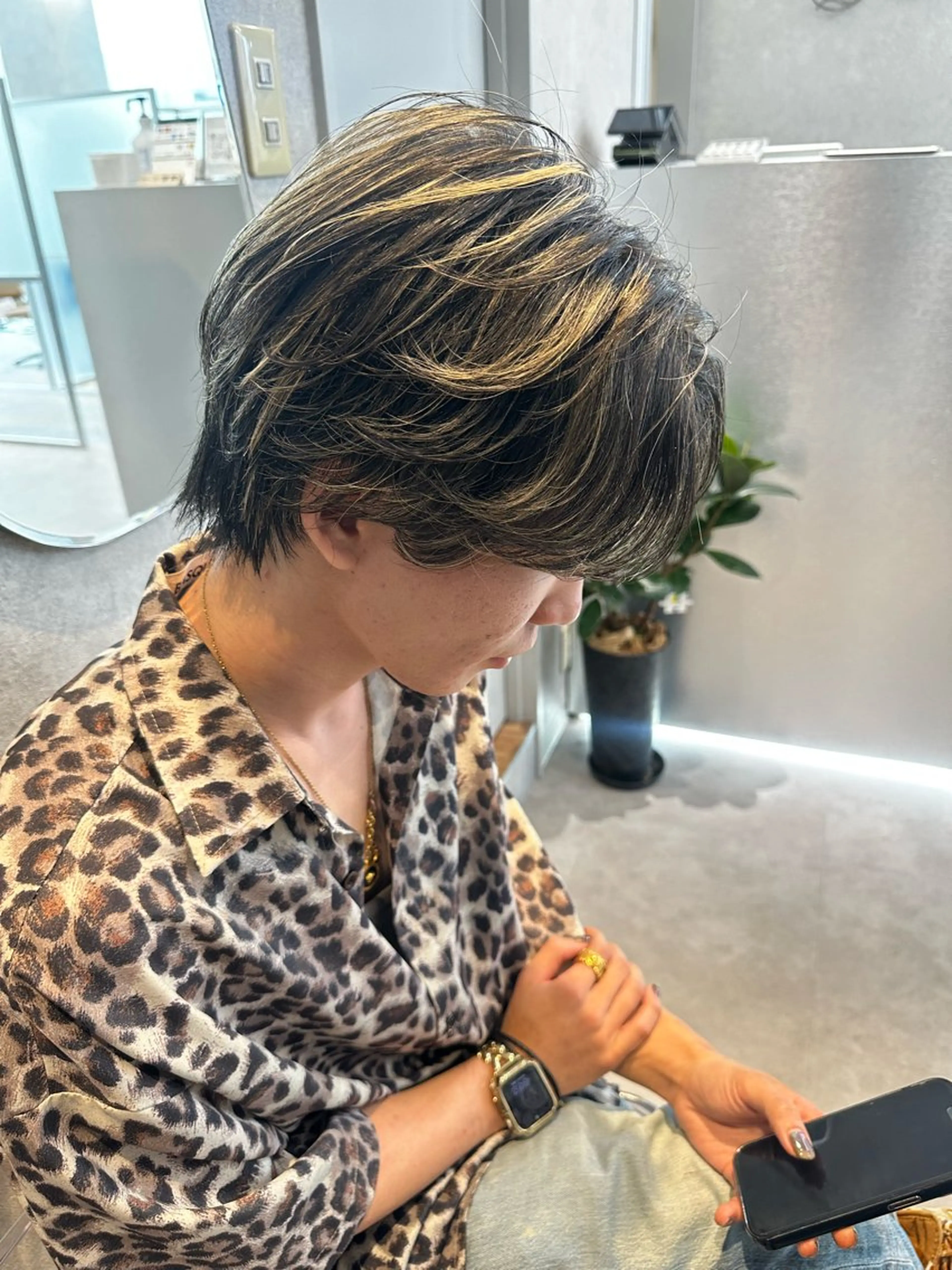 ブリーチありのダブルカラーの写真