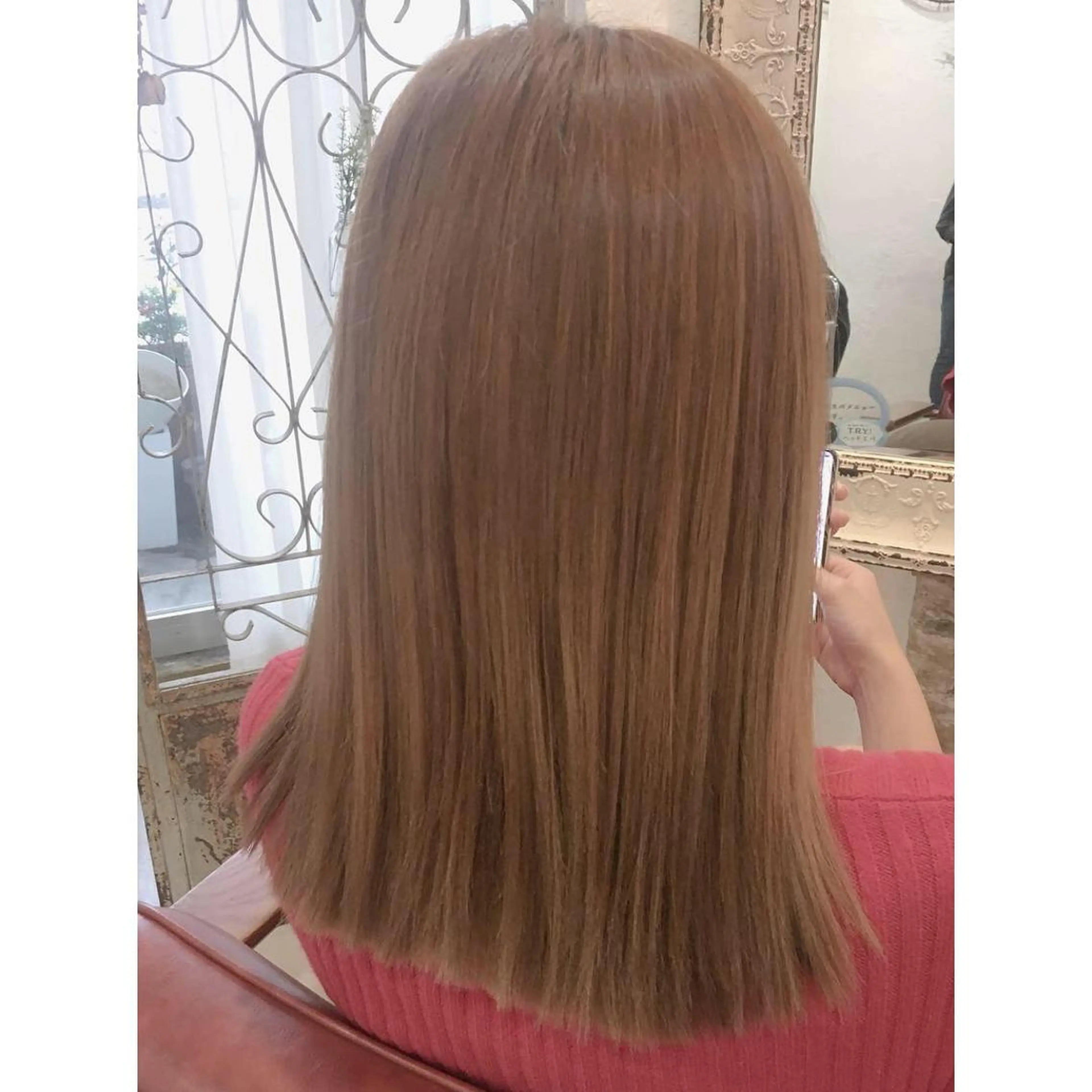 セミロング カラー カット ヘアカラー タナカ マナミのヘアスタイル