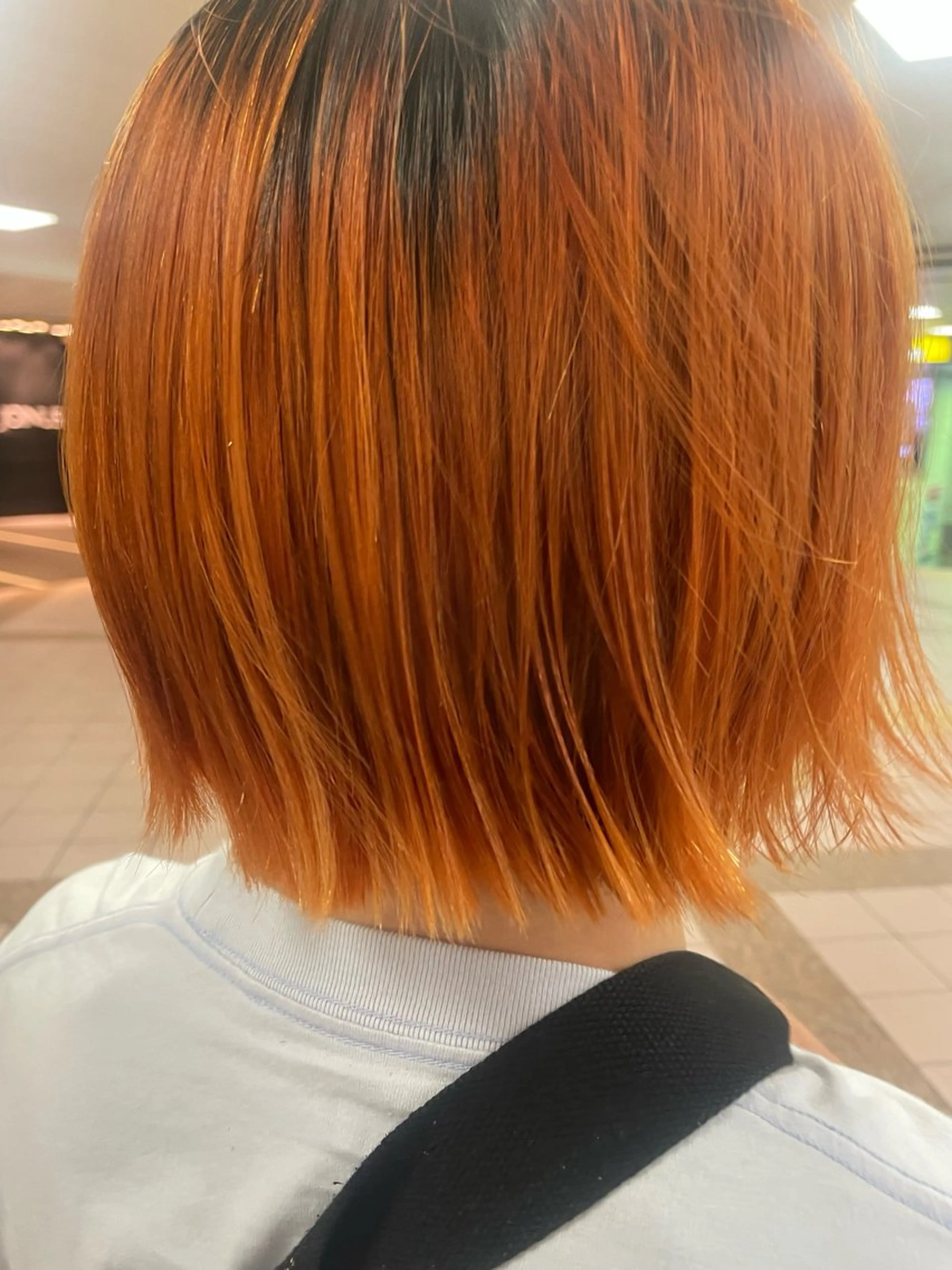 ミディアム カラー ブリーチ オレンジ 暖色/ブリーチ/メン ズパーマ/ﾐﾜﾁｶｺのヘアスタイル