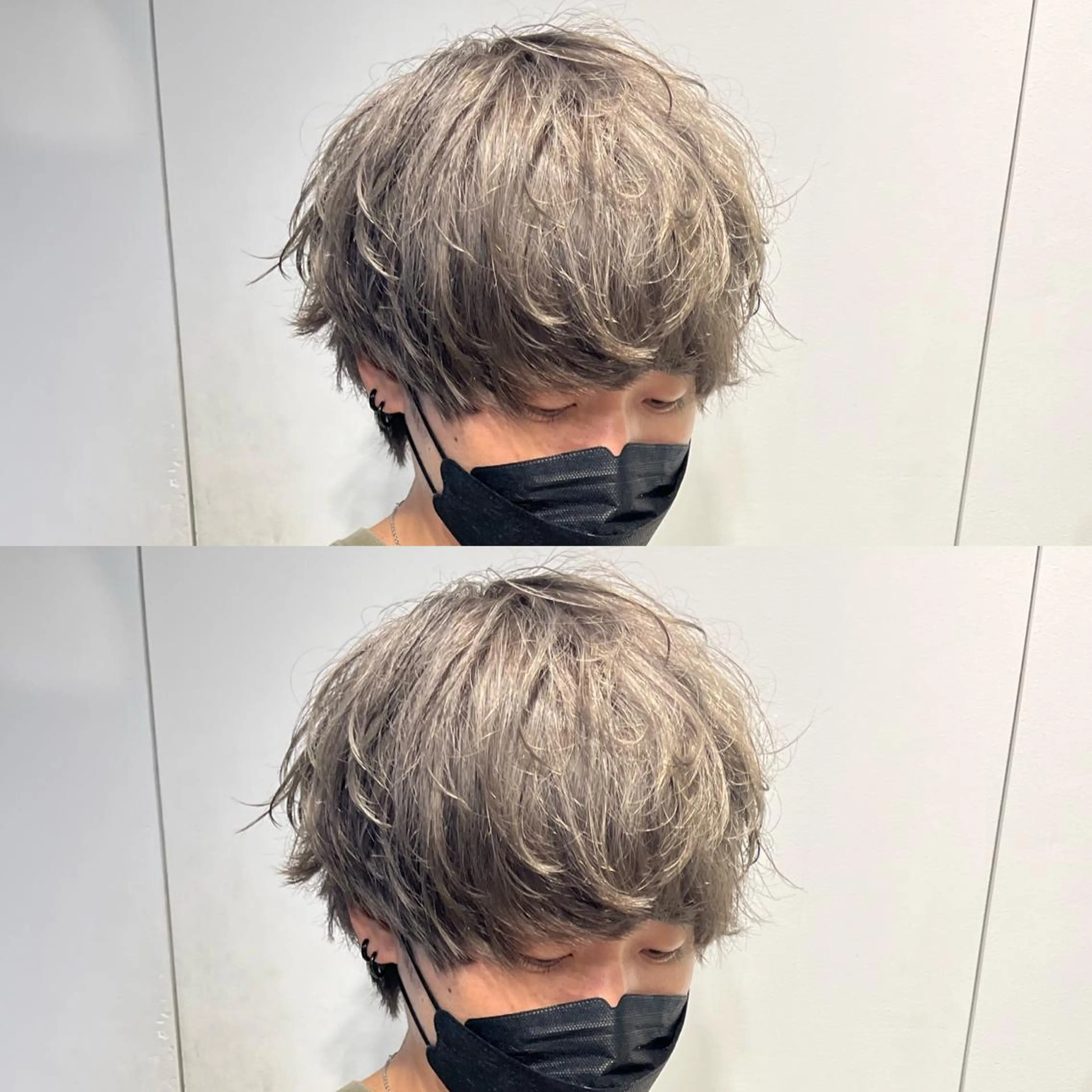 ショート カラー ヘアアレンジ メンズ メンズブリーチ メンズハイトーン マッシュウルフ マッシュ メンズウルフカット メンズパーマの達人 🌟川内絵人のヘアスタイル