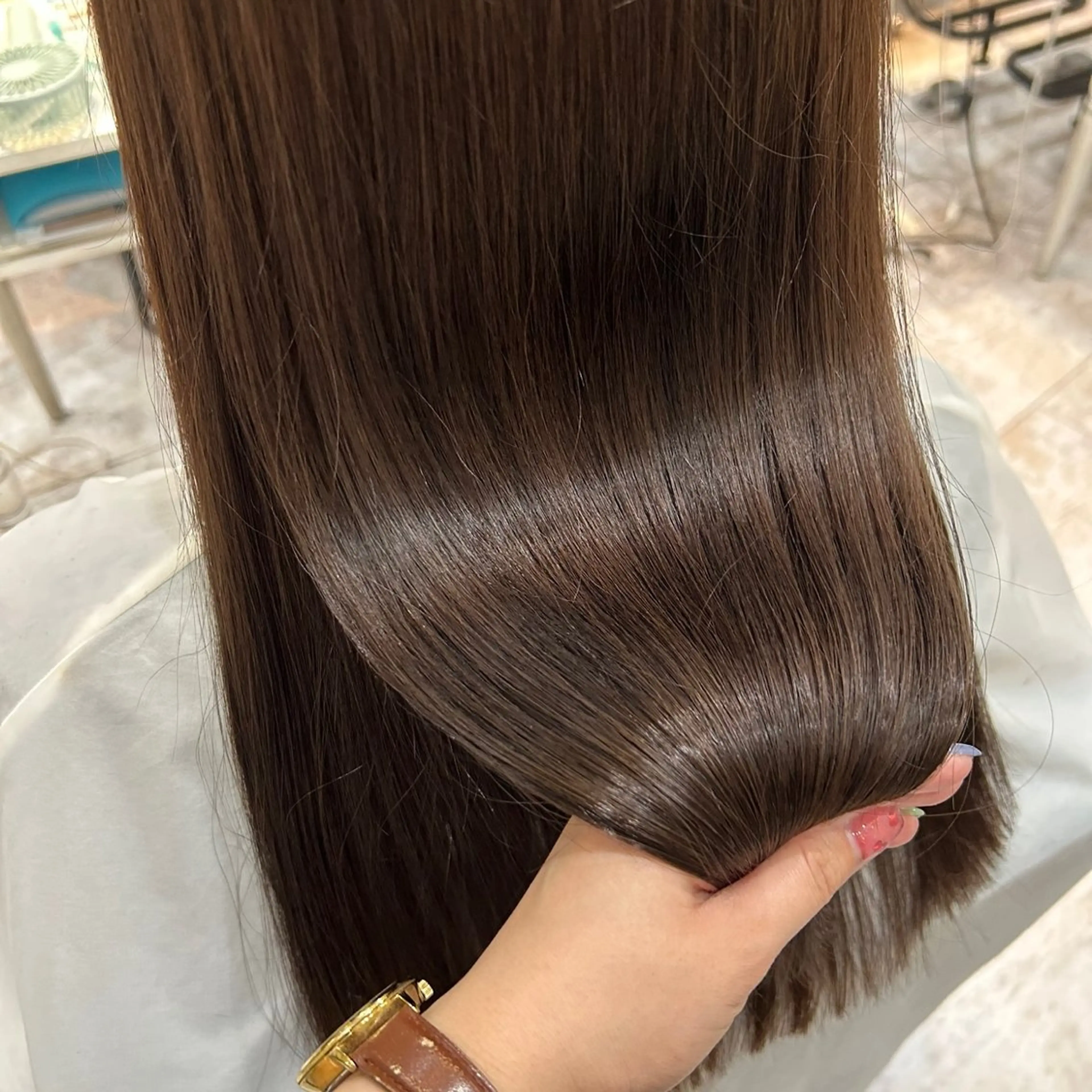 ロング カラー カット ヘアカラー トリートメント 🫧透け感⋆艶髪💎 山口アヤカのヘアスタイル