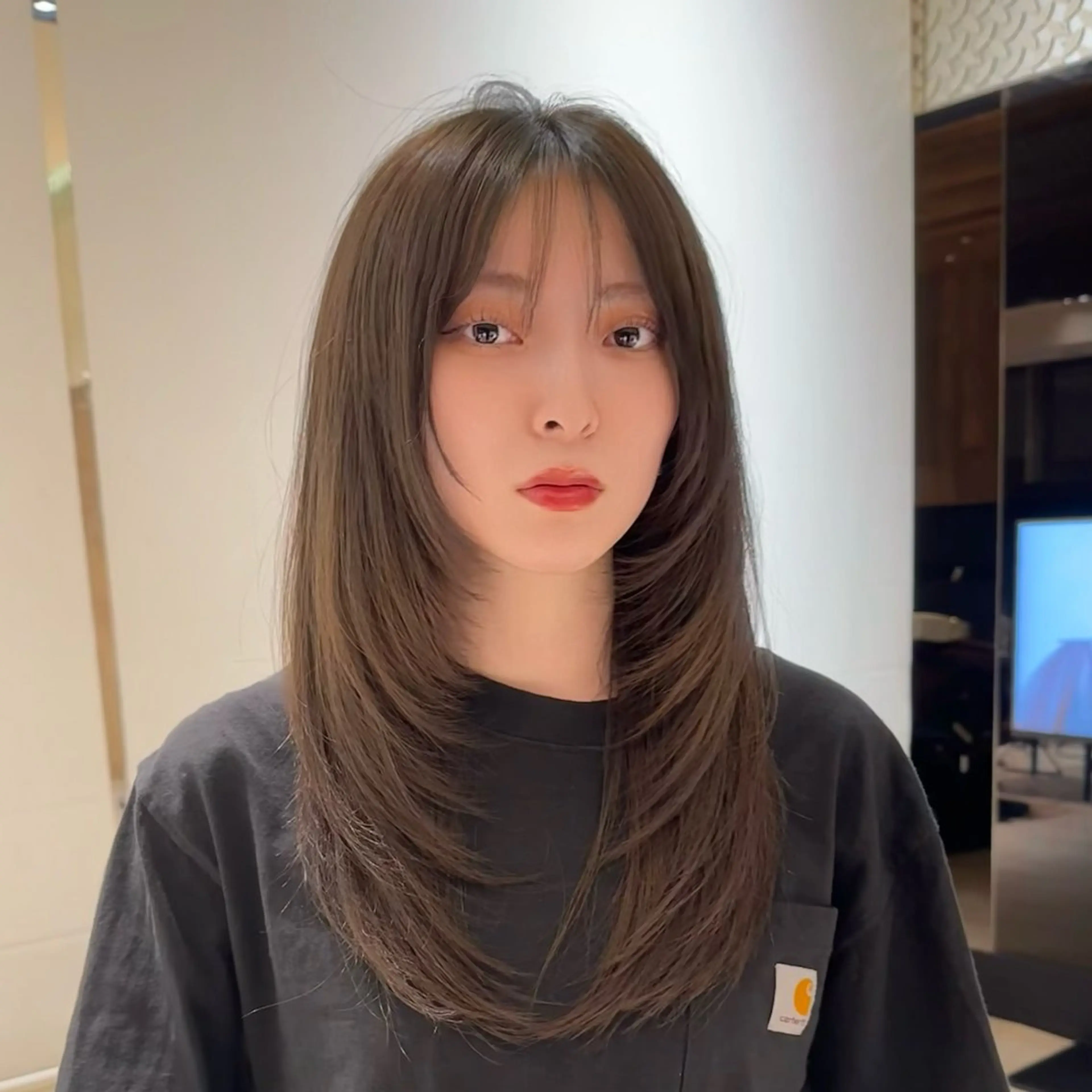 セミロング カラー レイヤーカット カット ヘアカラー トリートメント レイヤーカット/ メンズ/平木稔大のヘアスタイル