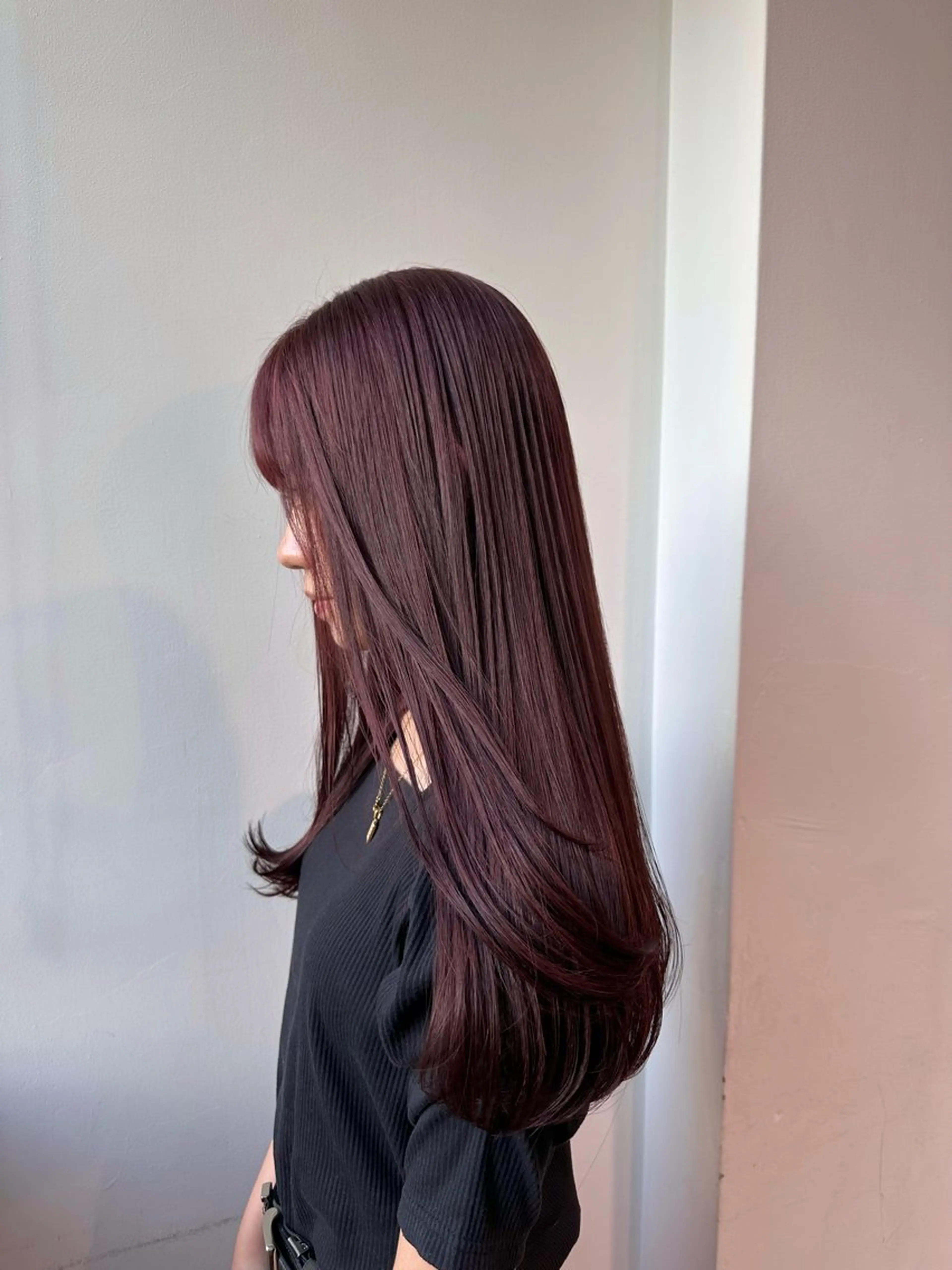 ロング カラー ブリーチしない 暖色colorのヘアスタイル