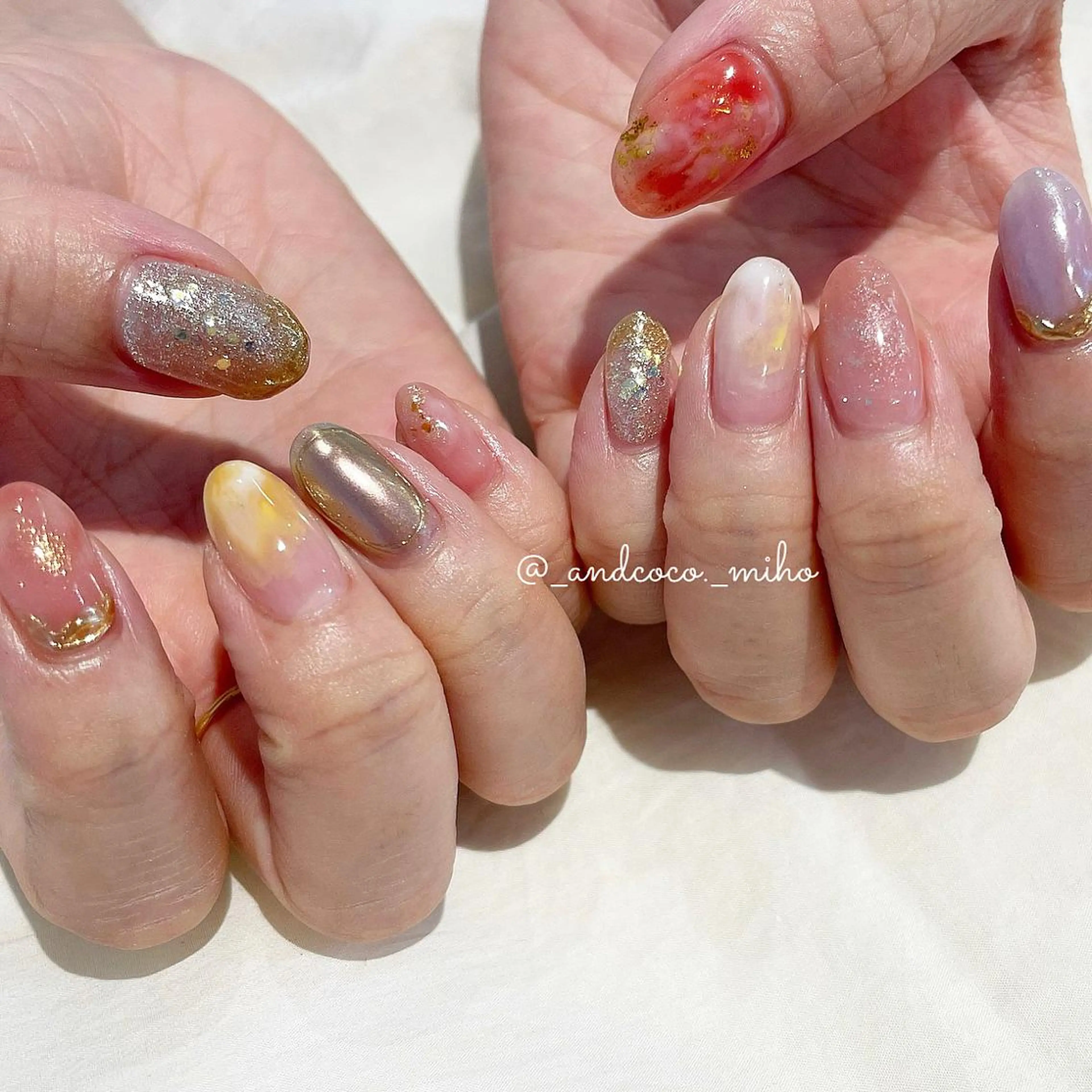 ネイル ハンドネイル And  & coco. eyelash & nail所属・Nailist〻 mihoのネイルデザイン
