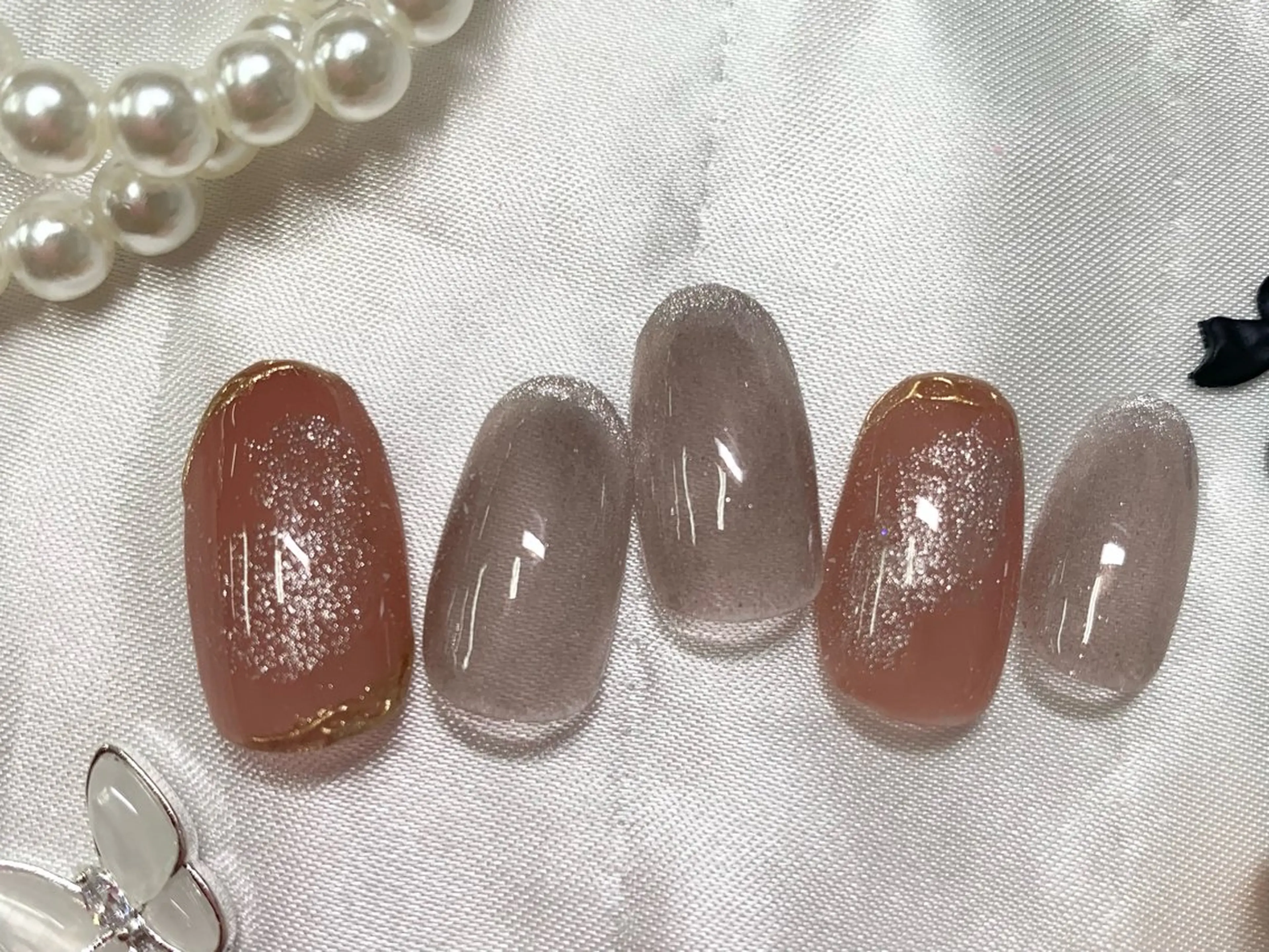 ネイル ハンドネイル ネイルPetit Ribbonのネイルデザイン