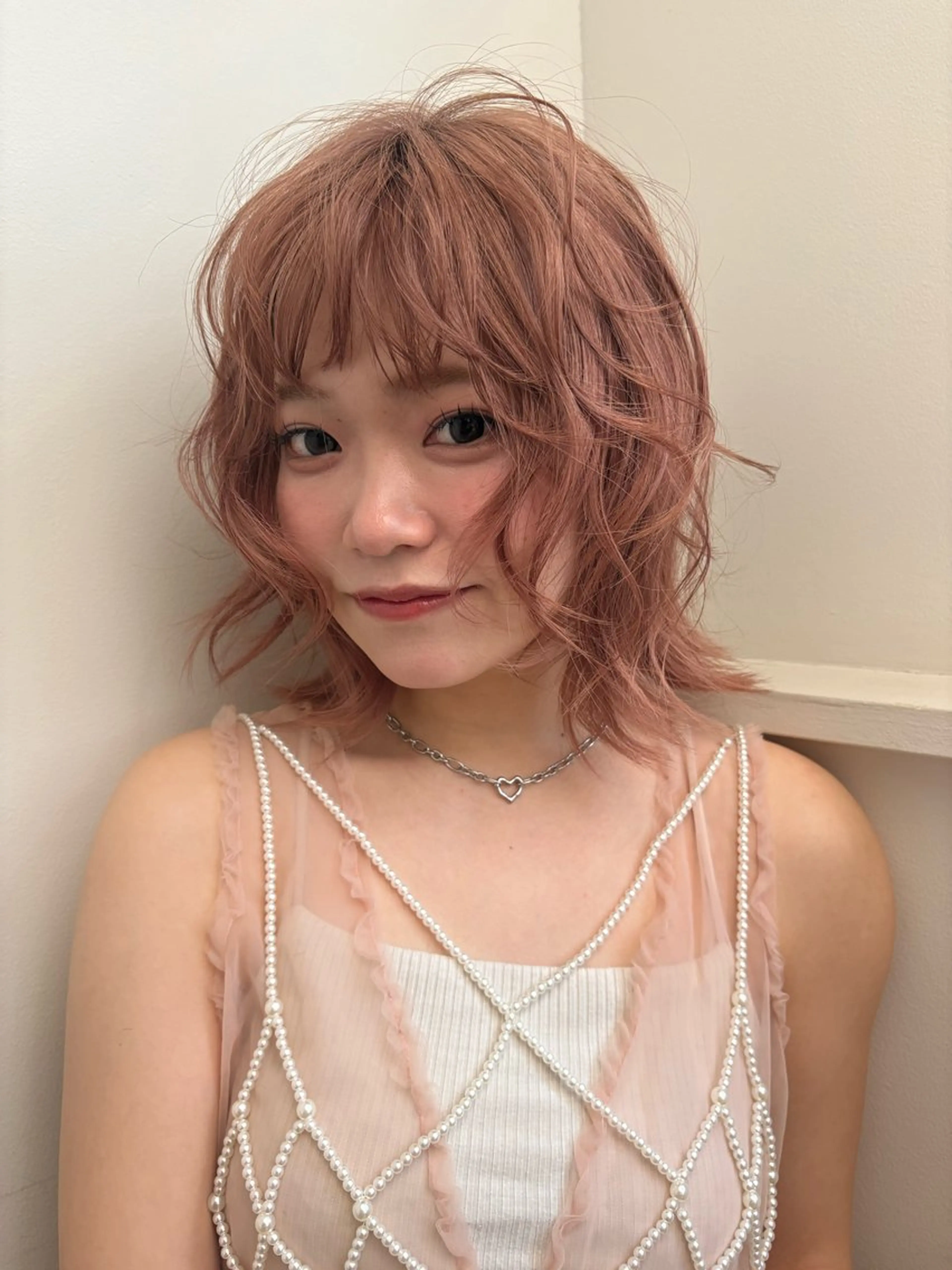 ミディアム ヘアカラー ブリーチカラー♡ エクステ♡しゅかのヘアスタイル