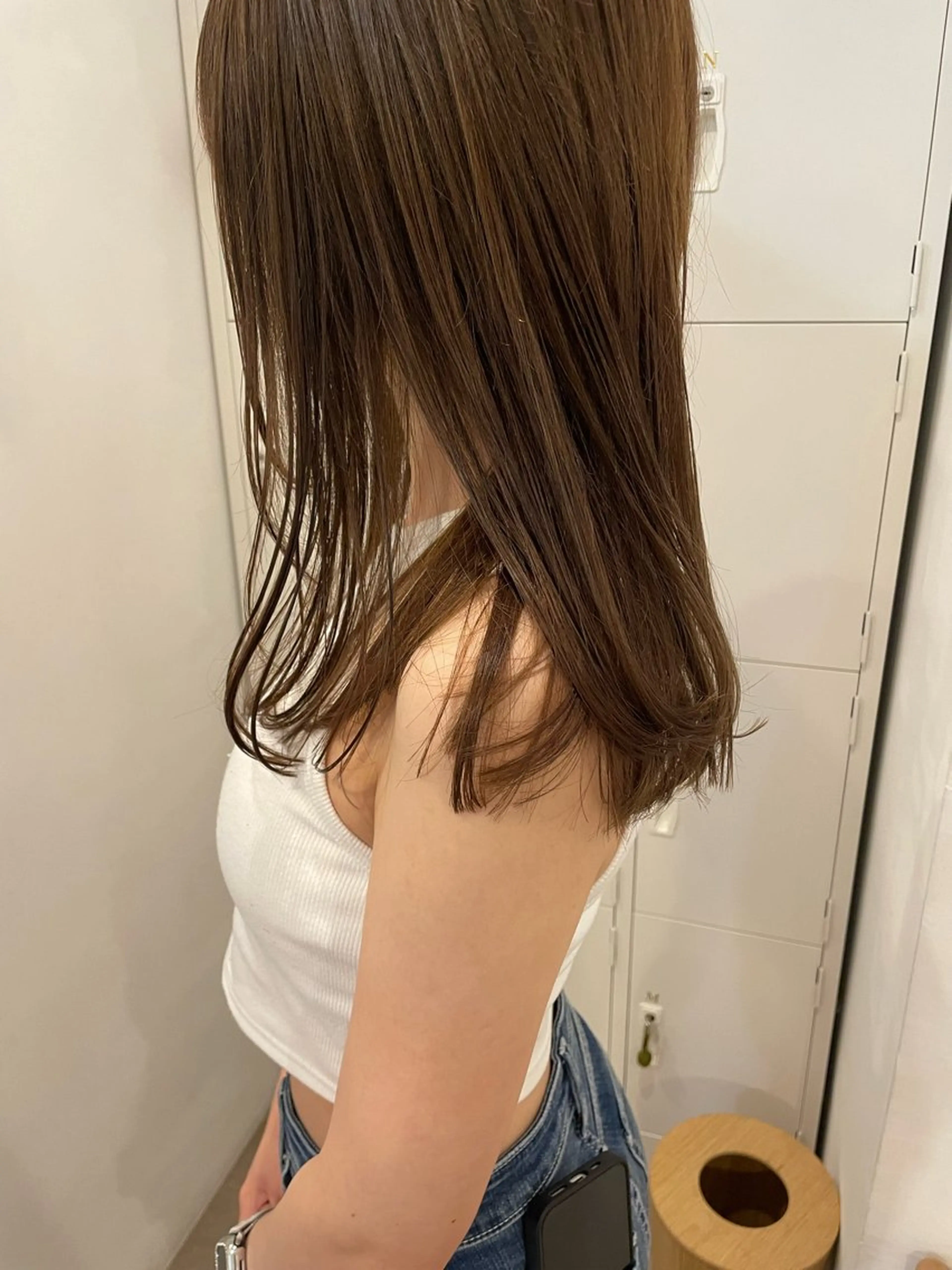 ミディアム カラー カット ヘアカラー トリートメント ヘッドスパ サクライ オトカのヘアスタイル