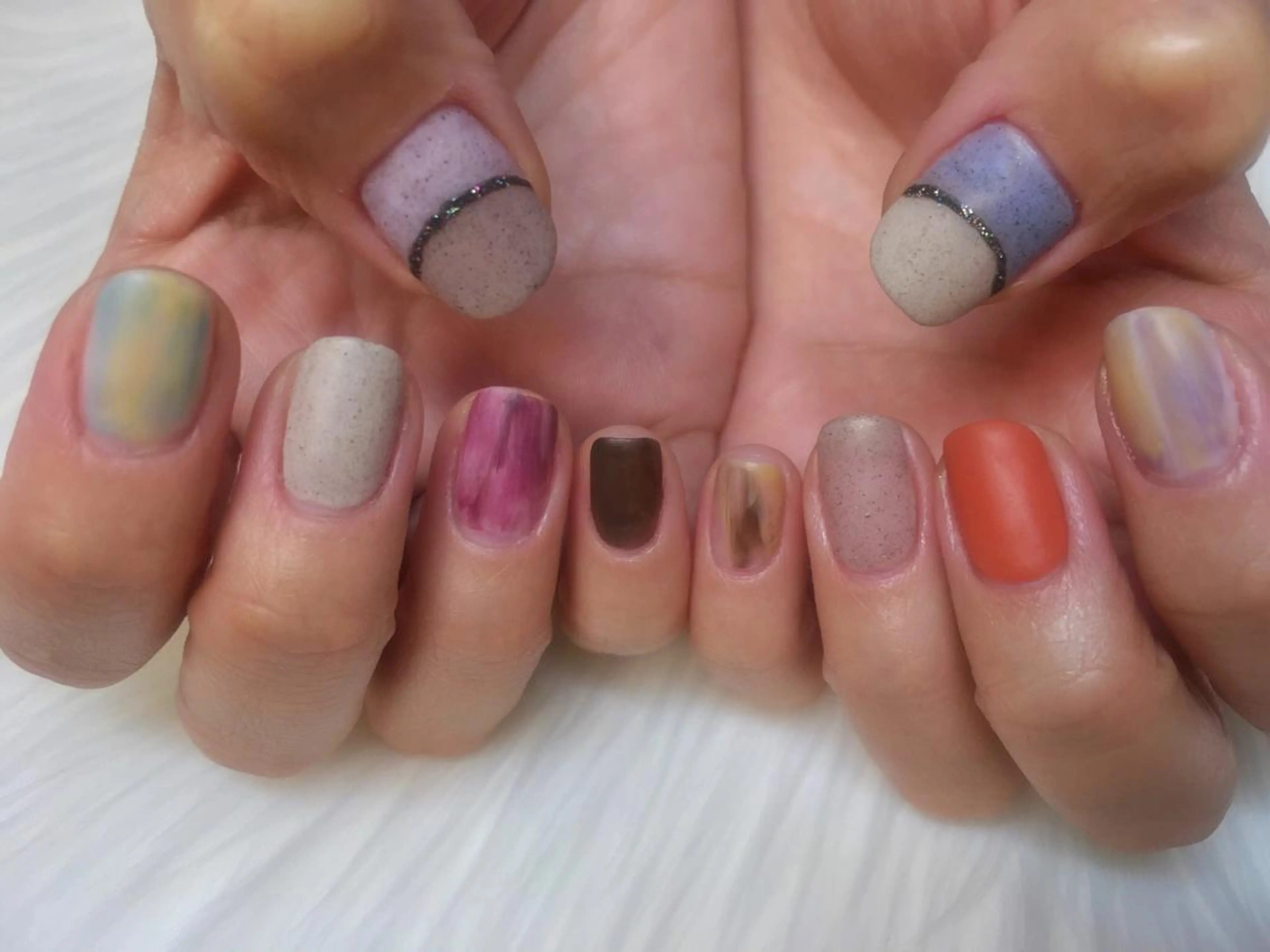 ミディアム ネイル マットネイル C'mere nailsのネイルデザイン