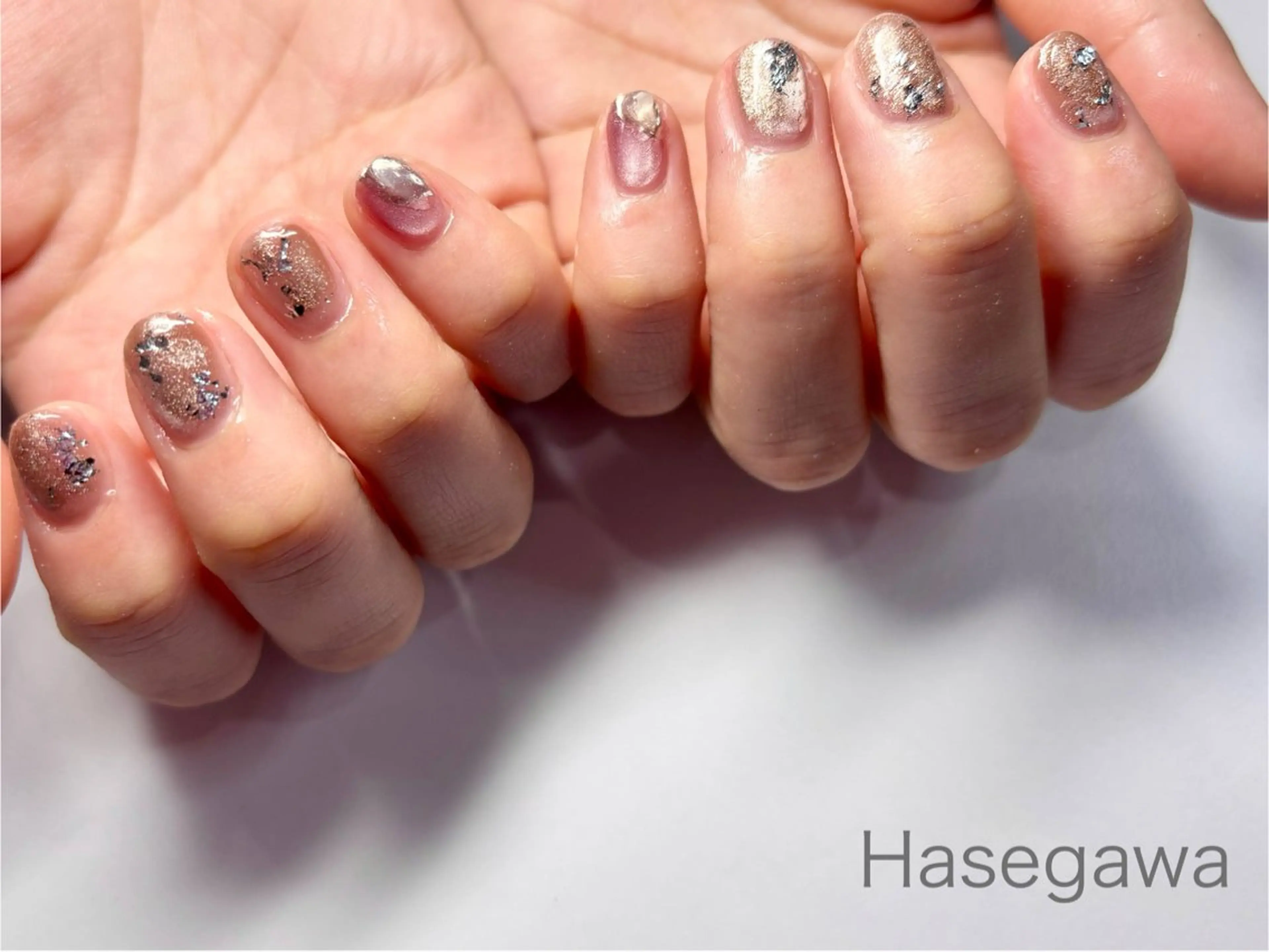 ネイル アートネイル マグネットネイル ミラーネイル ハンドネイル DROP所属・DROP 長谷川のネイルデザイン