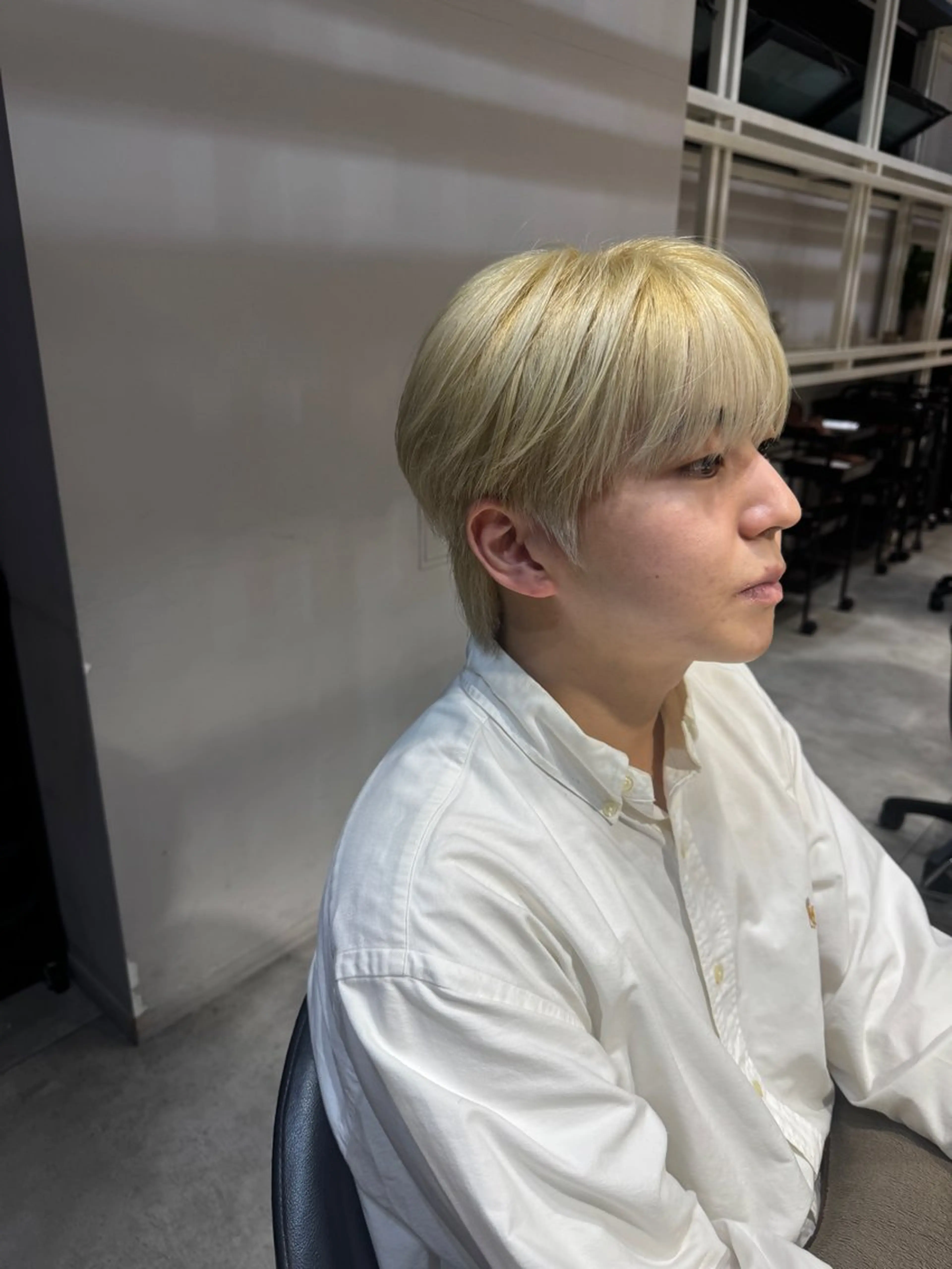 ミディアム カラー メンズ メンズウルフカット ウルフカット ヘアカラー トリートメント Dxxxx III所属・女性目線の大人 メンズ*Ayakaのヘアスタイル