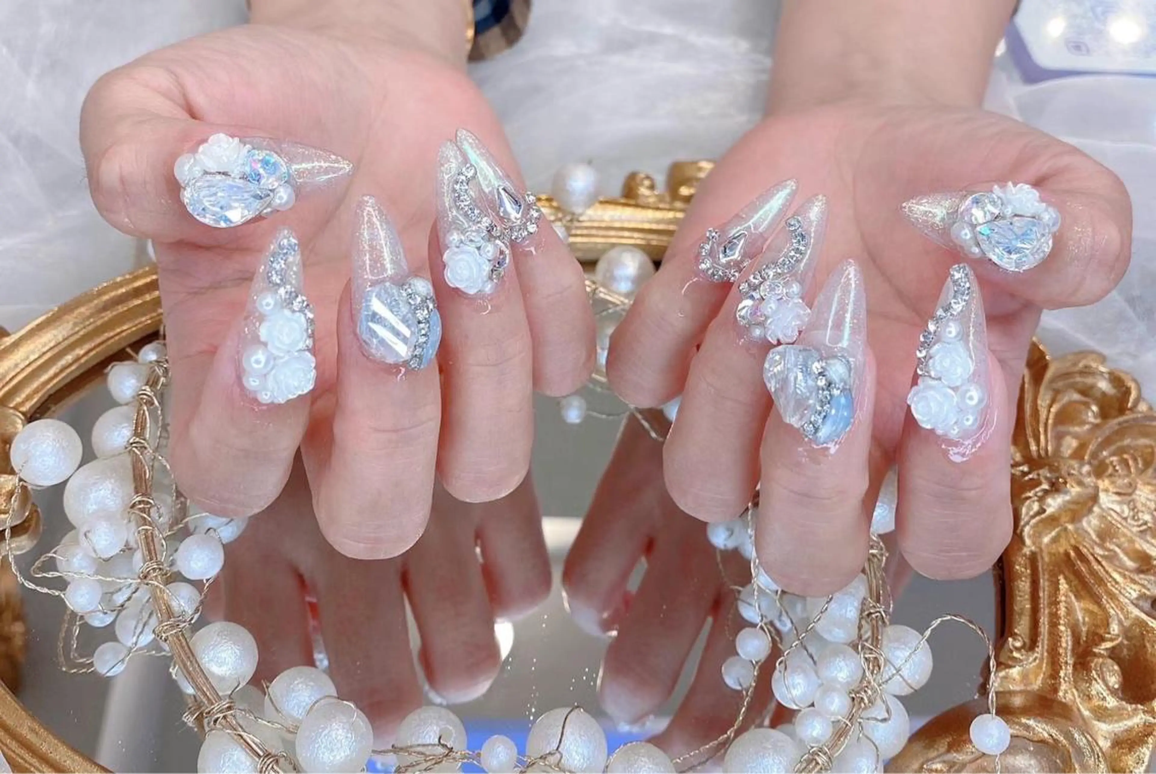 ネイル フラワーネイル ゴージャス Babarla Nailのネイルデザイン