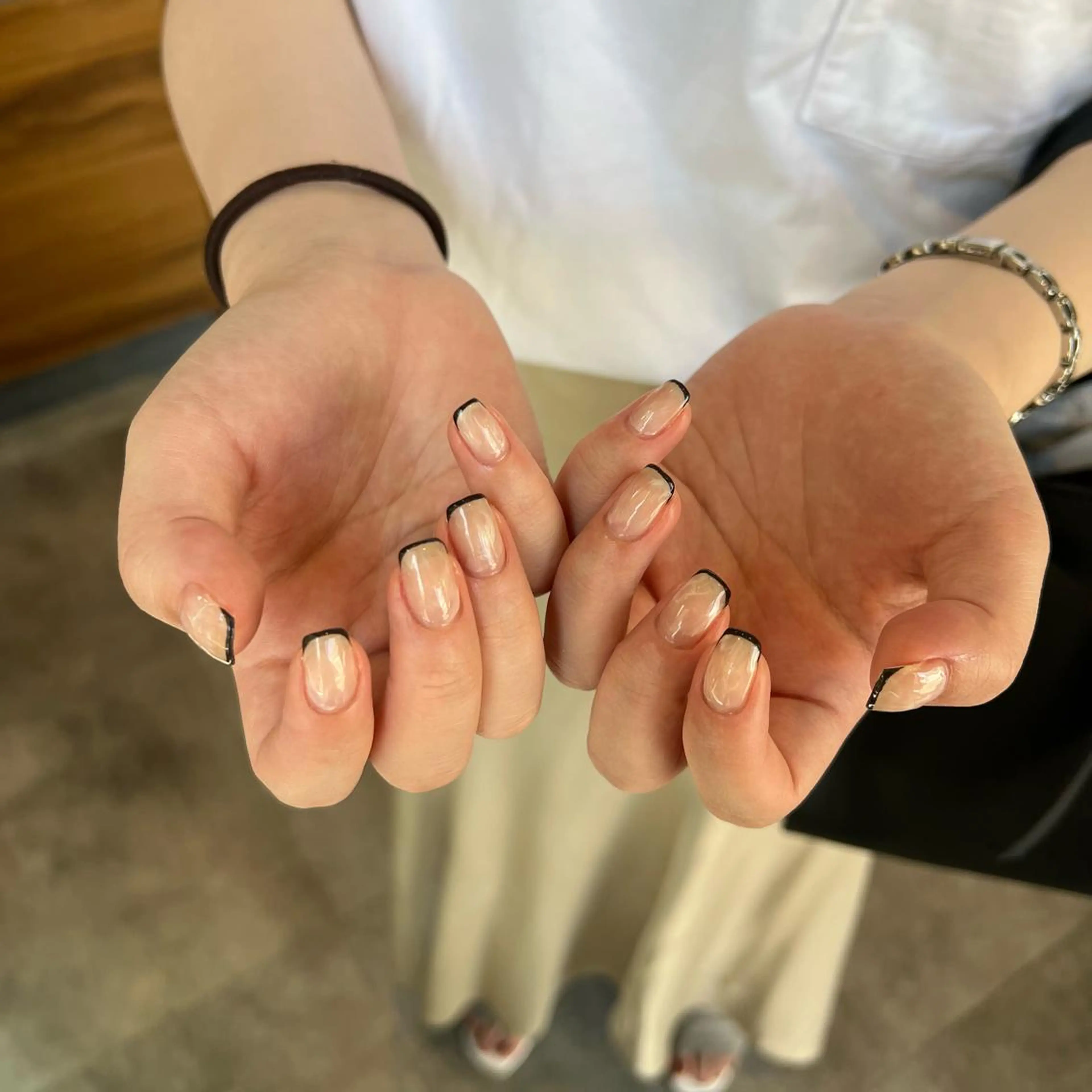 ネイル フレンチネイル ニュアンスネイル ハンドネイル sode shioriのネイルデザイン