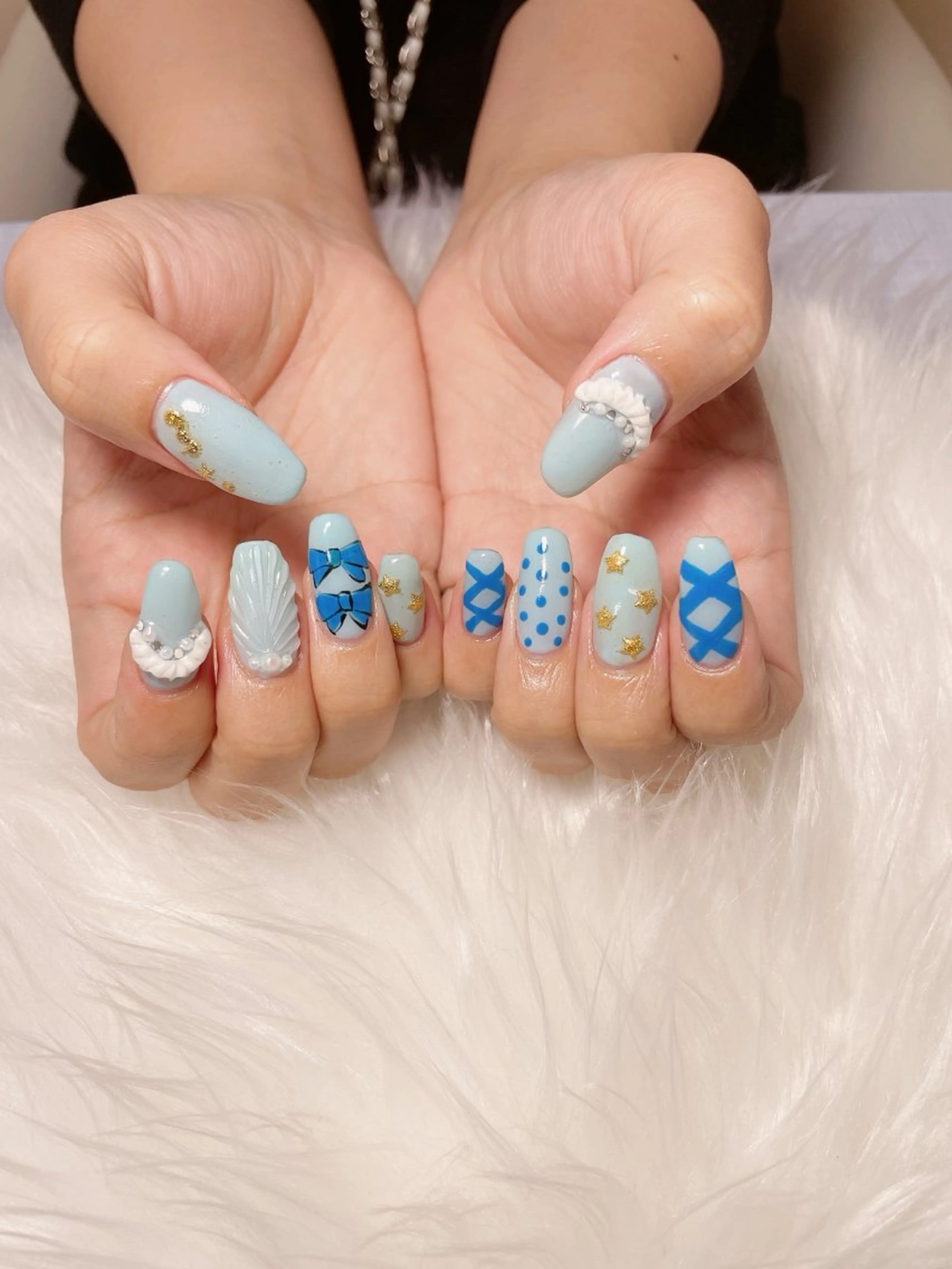 ネイル ブルー nailsalon Rinのネイルデザイン