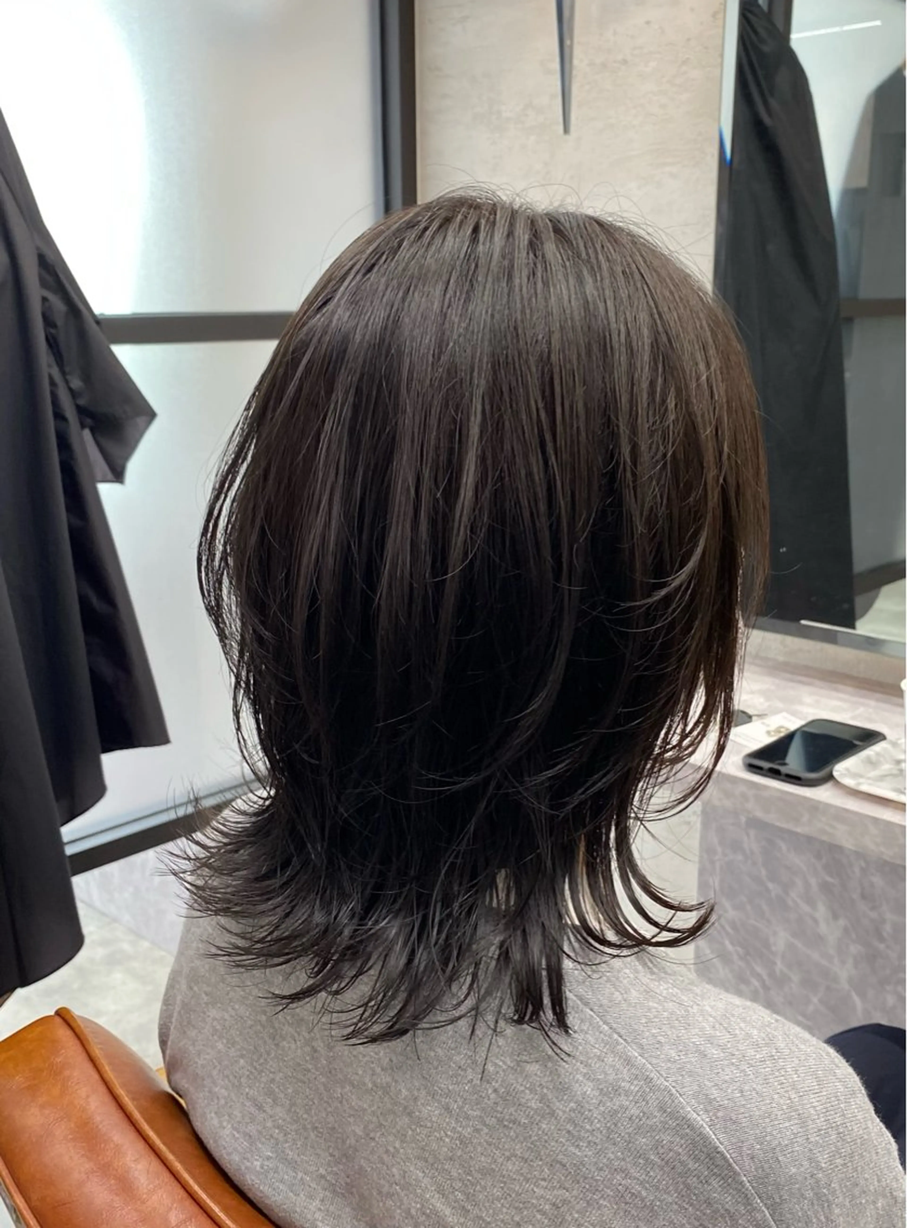 ミディアム くびれヘア レイヤーカット カット 艶カラー吉祥寺🌸 KAZUEのヘアスタイル