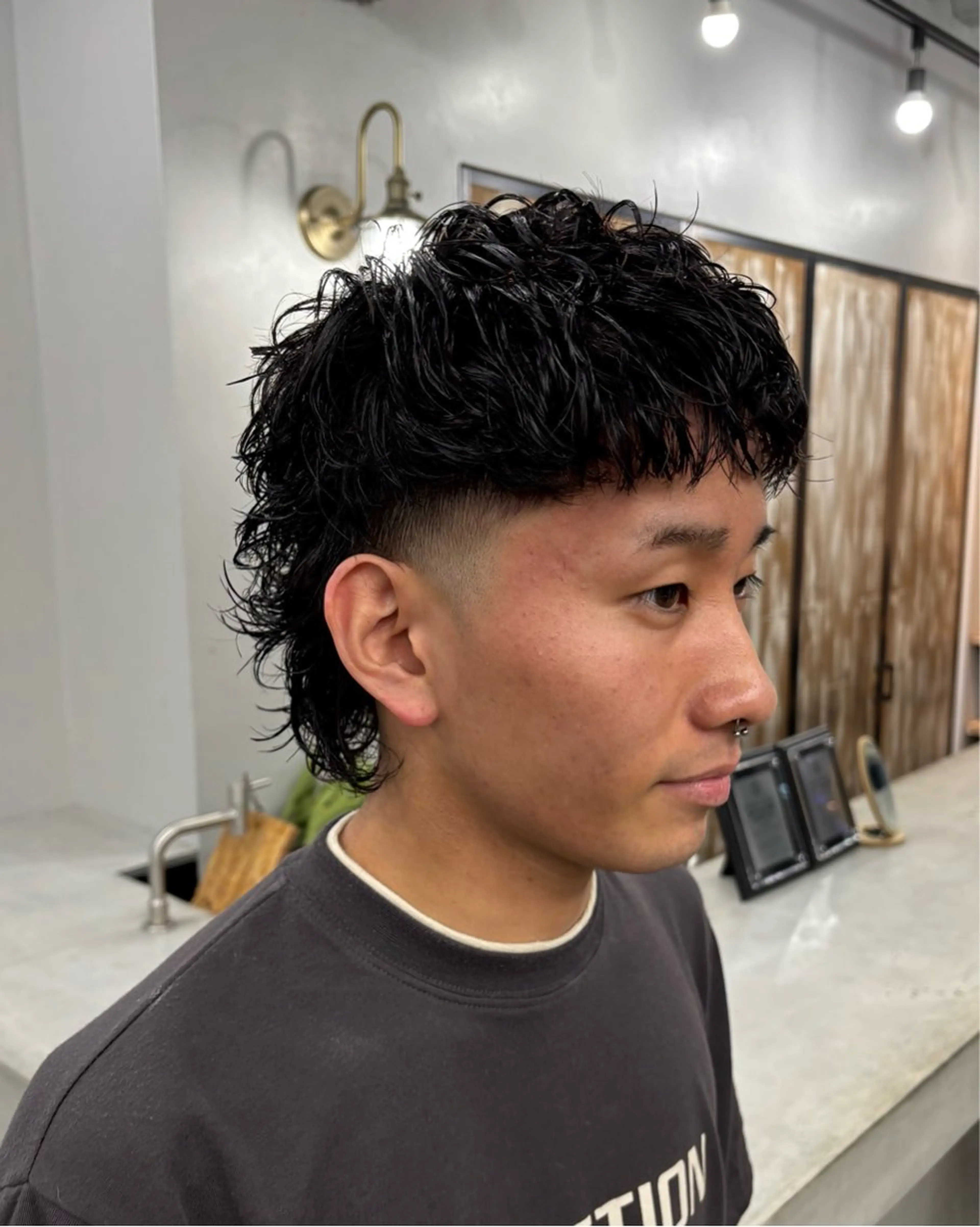 ショート パーマ メンズ メンズパーマ マレットヘア カット パーマ 💈メンズ特化💈 テッペイのヘアスタイル