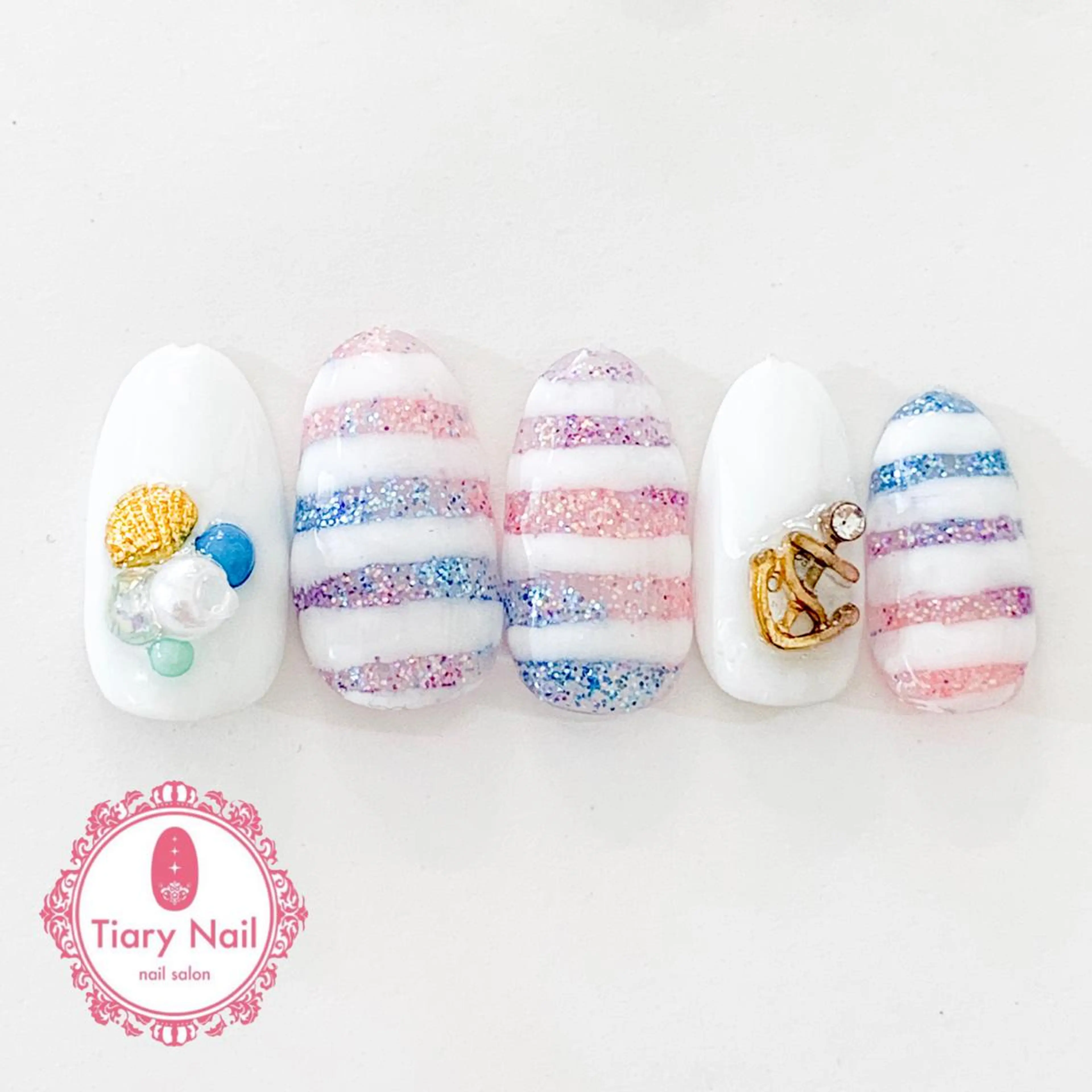 ネイル ハンドネイル 💗🪽Tiary Nail🪽💗のネイルデザイン