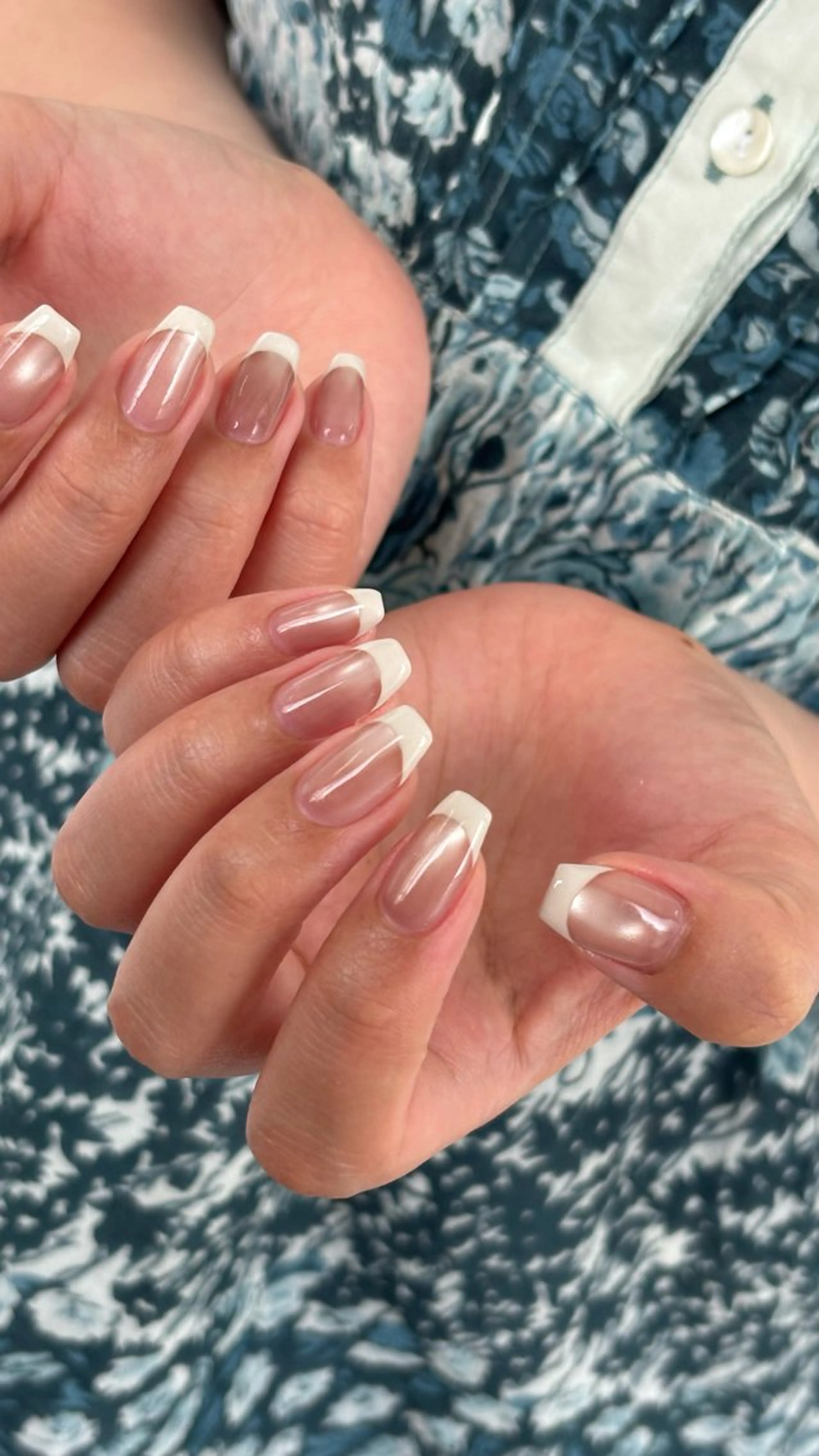 ネイル フレンチネイル マグネットネイル オフィスネイル シンプルネイル ハンドネイル Umi Nail salon所属・Umi Nail /Akariのネイルデザイン
