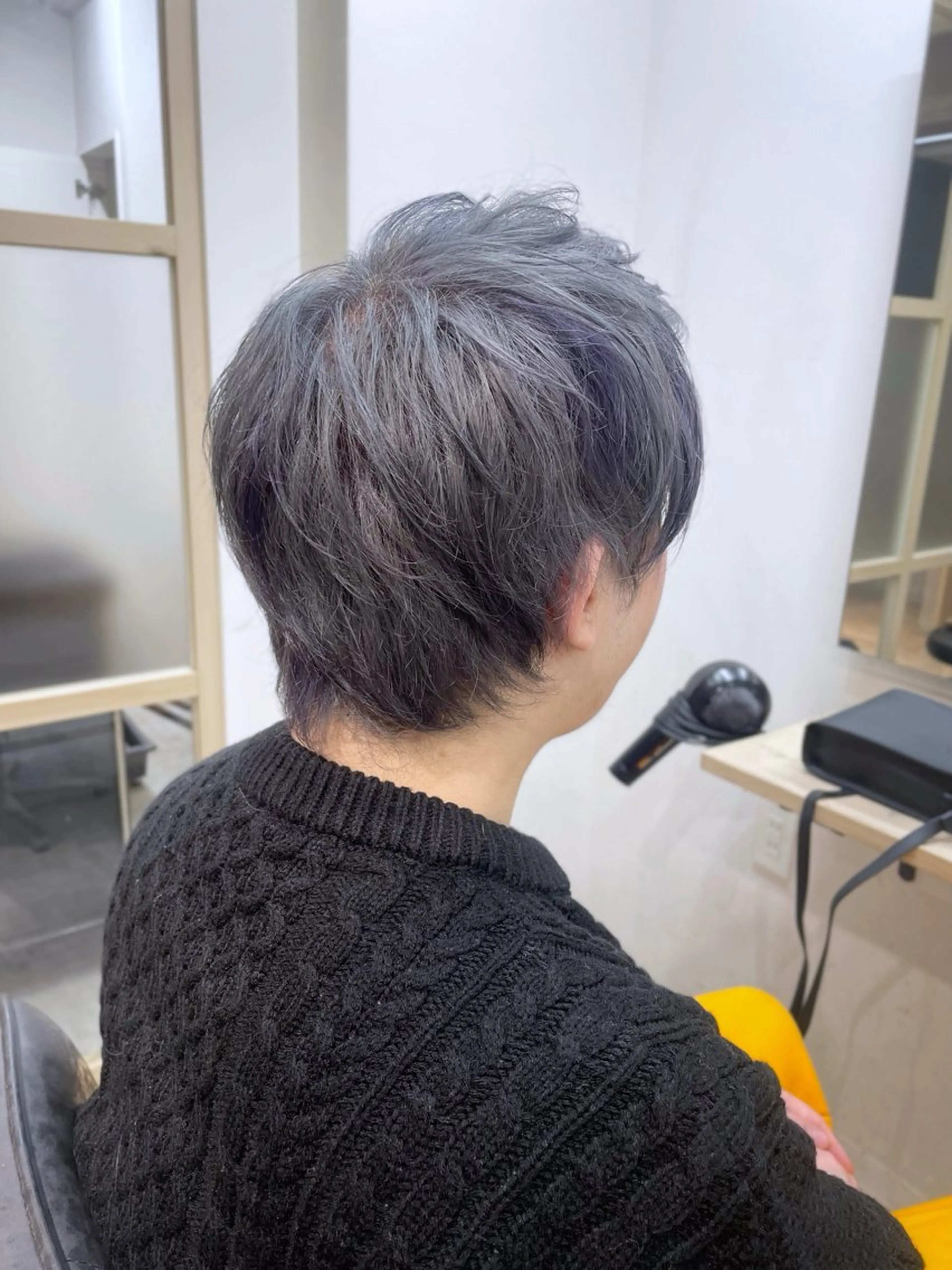 ミディアム カラー メンズ ヘアカラー トリートメント EMANON新宿南口所属・🦄中性ウルフ ☁️Shiori🦄のヘアスタイル