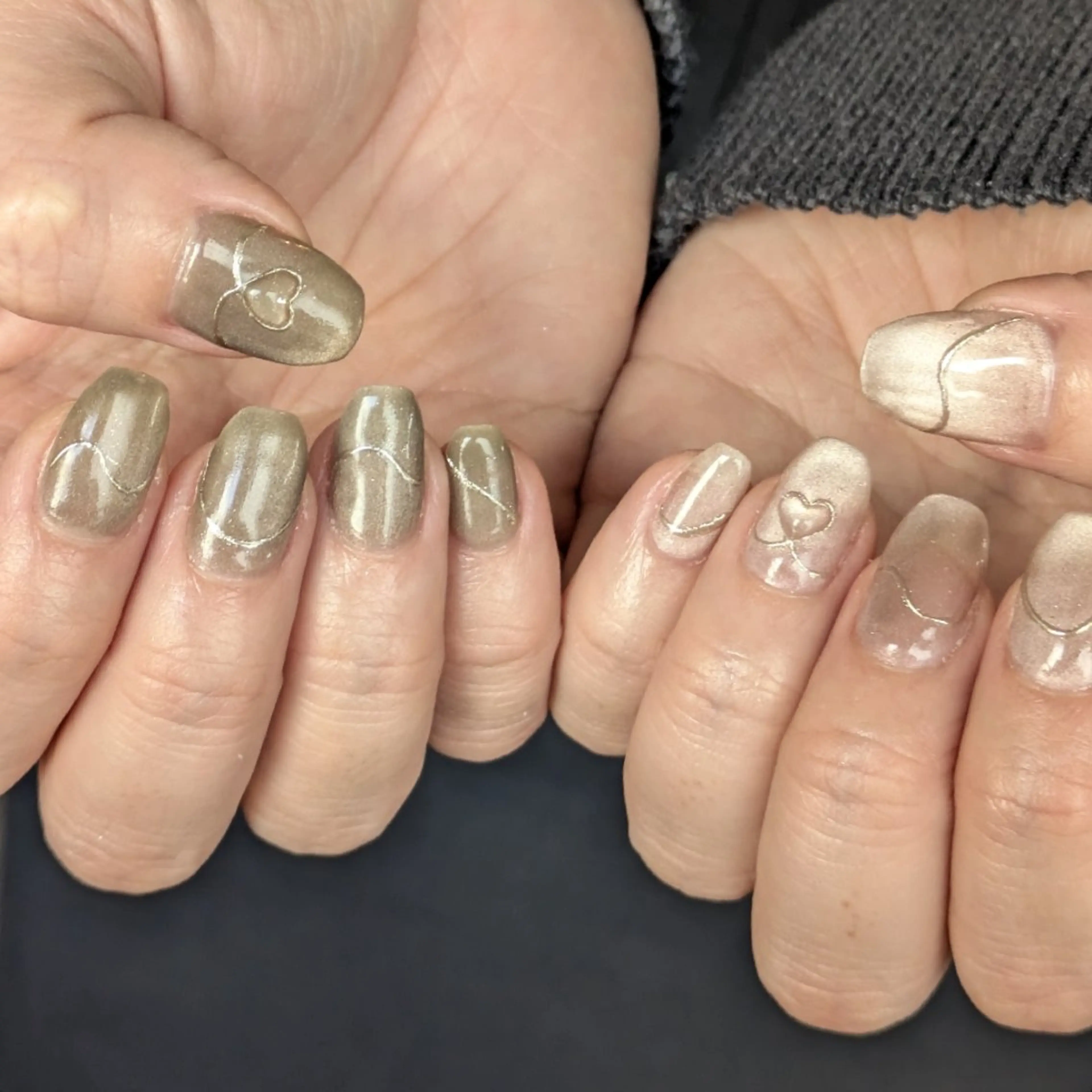 ネイル ハート ニュアンスネイル ハンドネイル ニュアンスネイル 【新宿三丁目】AMIのネイルデザイン