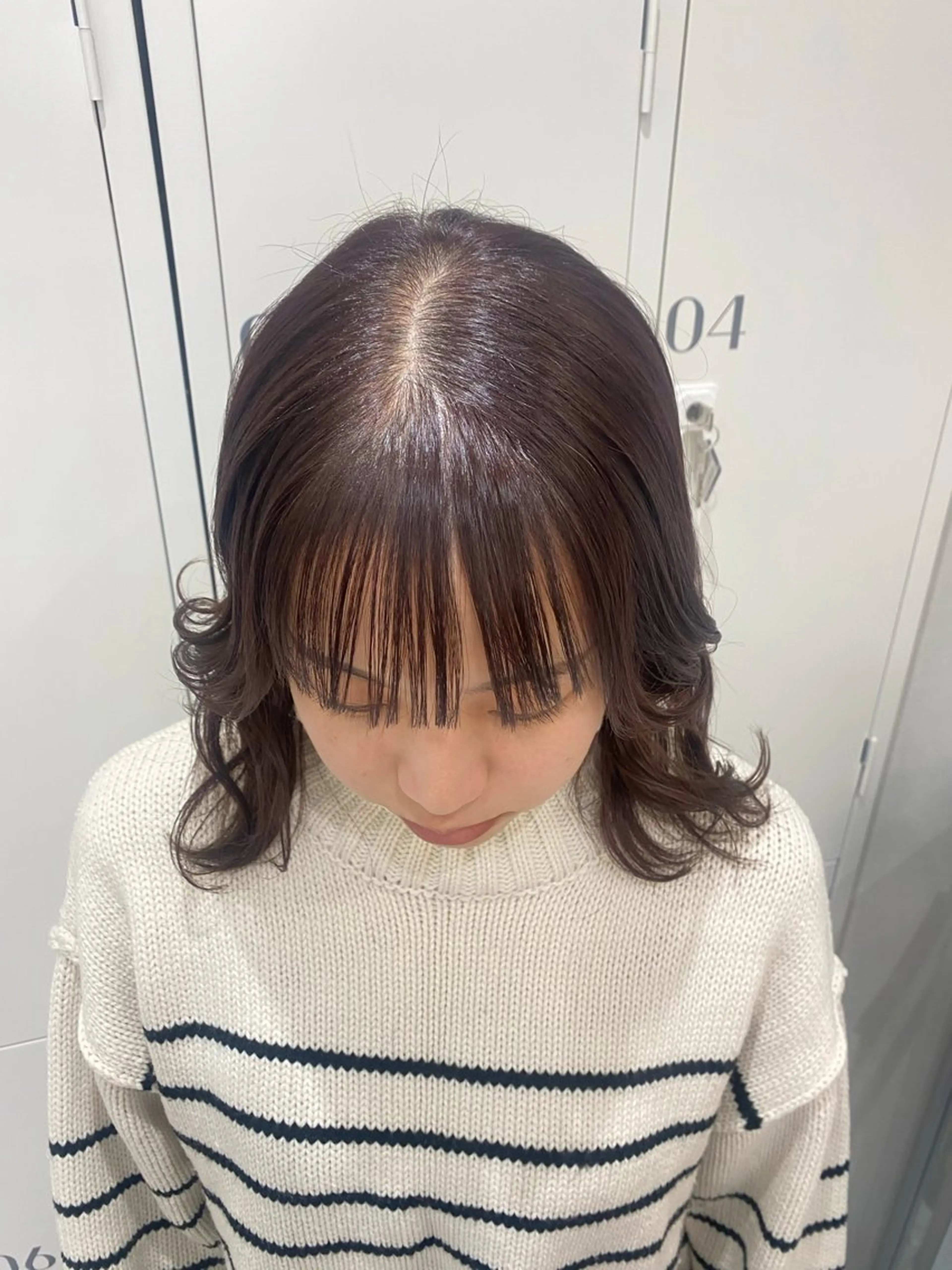 ミディアム カラー ヘアアレンジ ベージュカラー 透明感カラー ラベンダーカラー ヘアカラー ボブ /ニュアンス/ satomi🧸💖のヘアスタイル