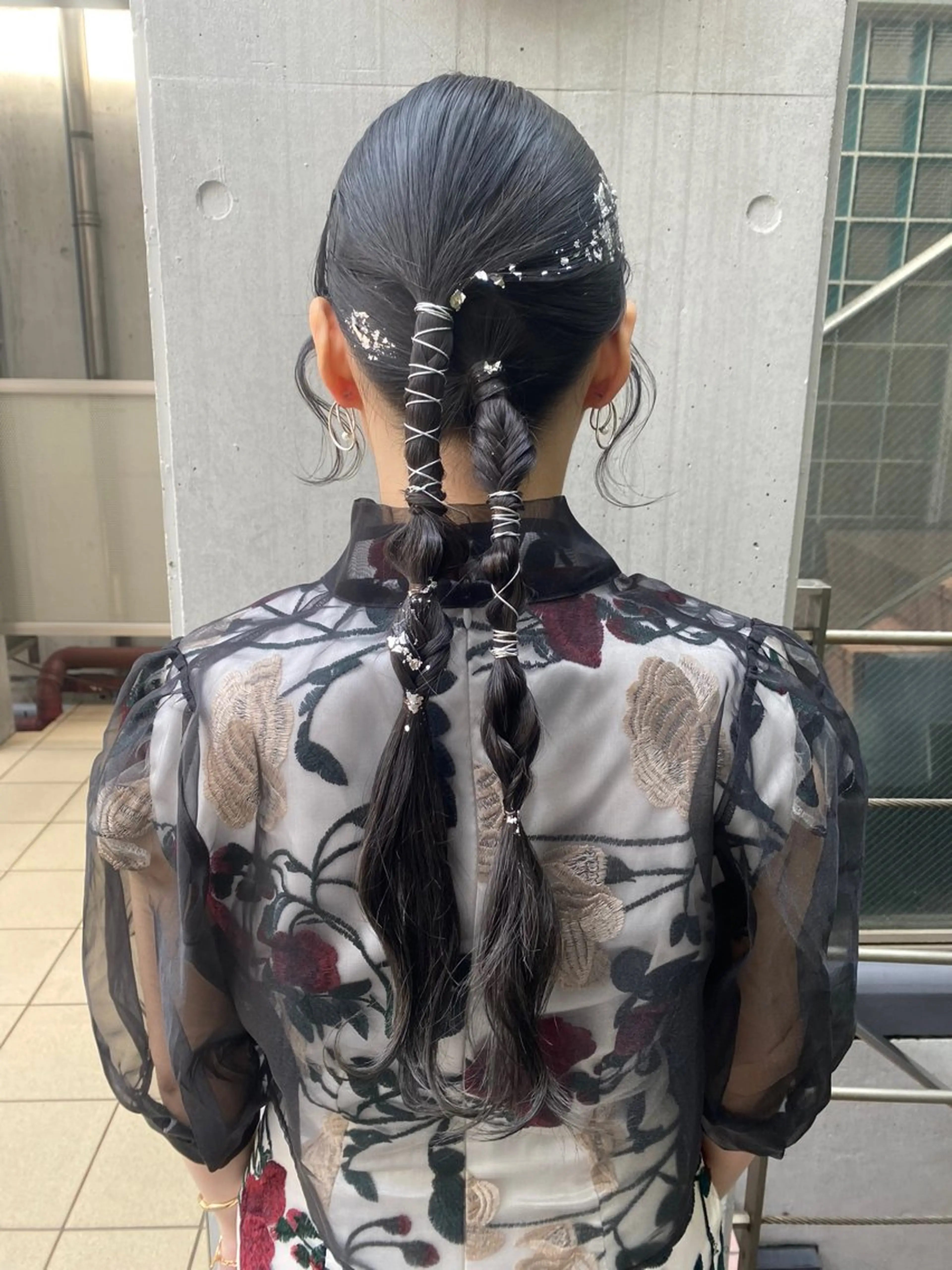 ロング ヘアアレンジ ヘアセット レイヤーカット /透明感/千葉怜寿のヘアスタイル