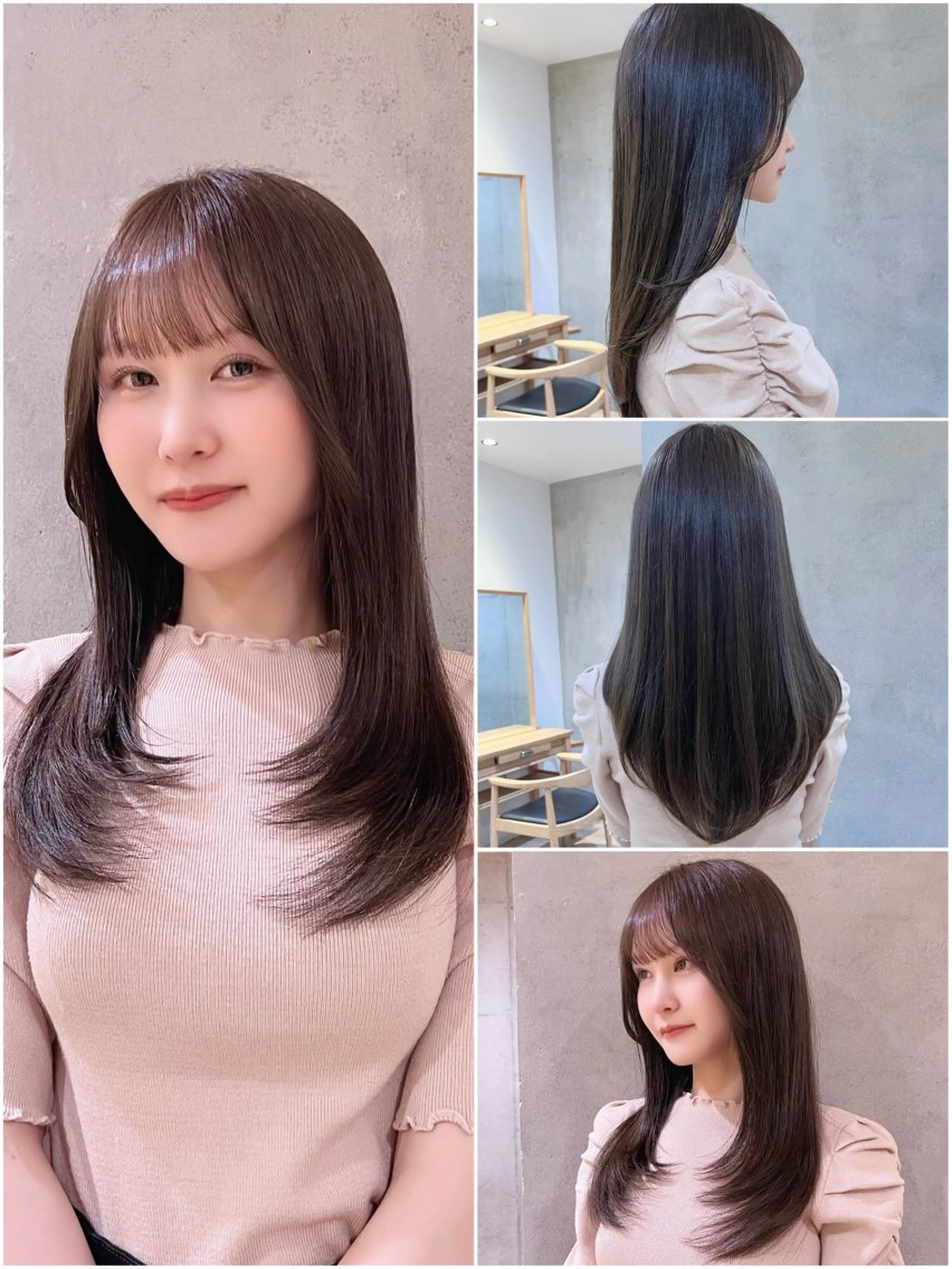 ロング カラー Say.石川葵 ショートボブ前髪のヘアスタイル