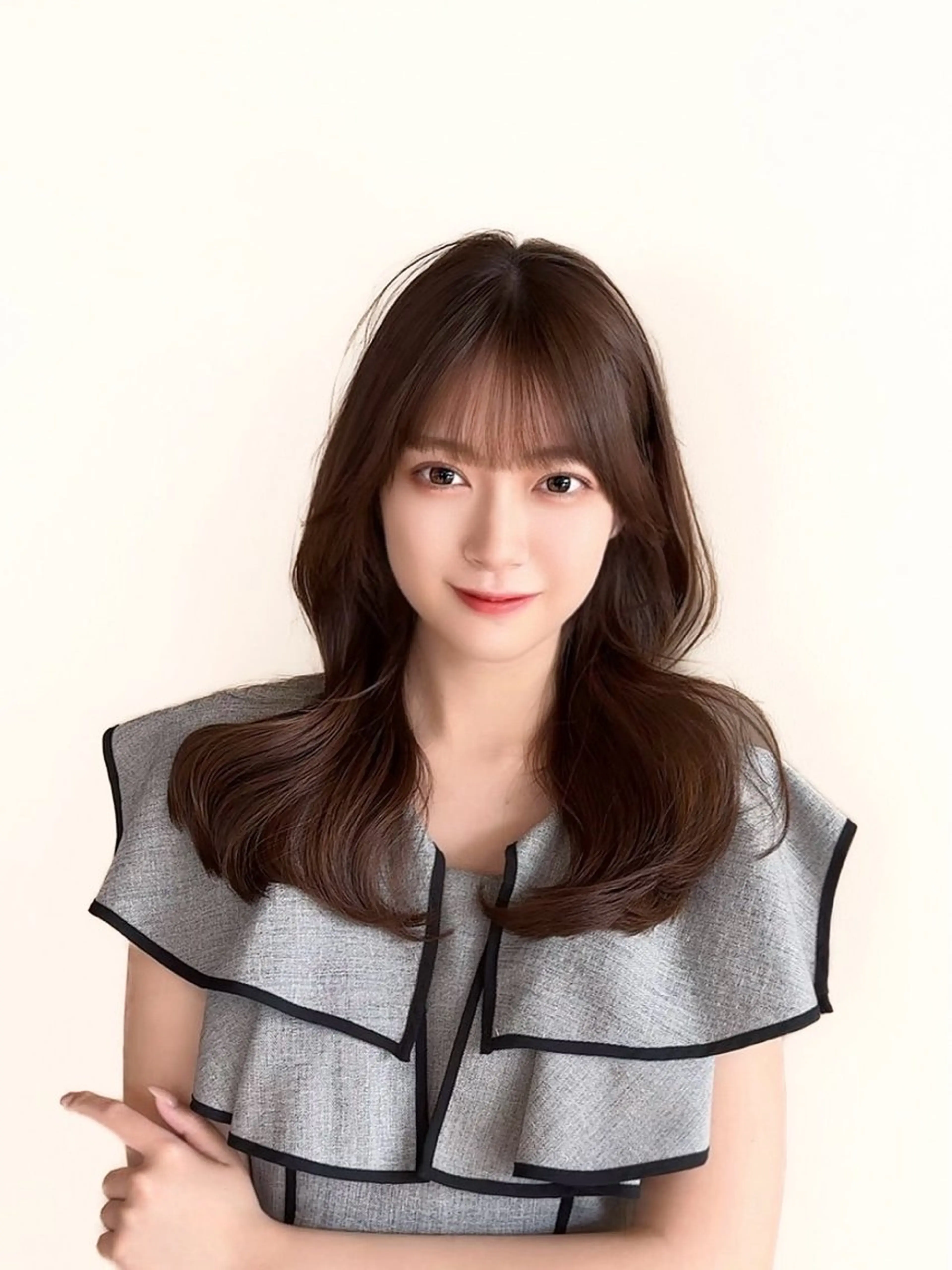 ミディアム カラー ヘアアレンジ カット ヘアカラー トリートメント 最小顔周りカット/ くびれヘア/窪田洸希のヘアスタイル