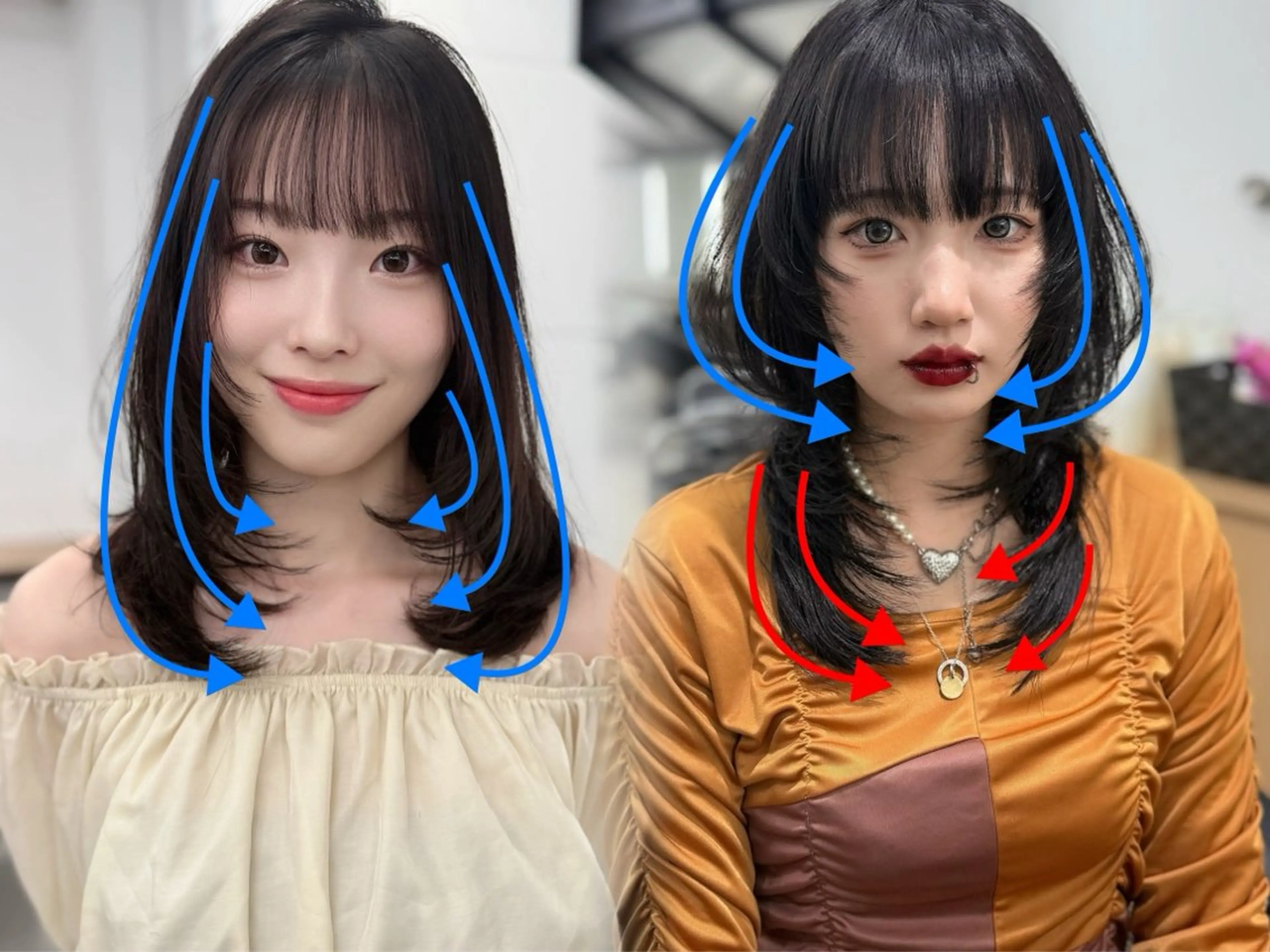 セミロング くびれヘア ハッシュカット レイヤーカット ウルフカット Sea Shinjuku所属・ハッシュカット/ 韓国レイヤーTERUのヘアスタイル