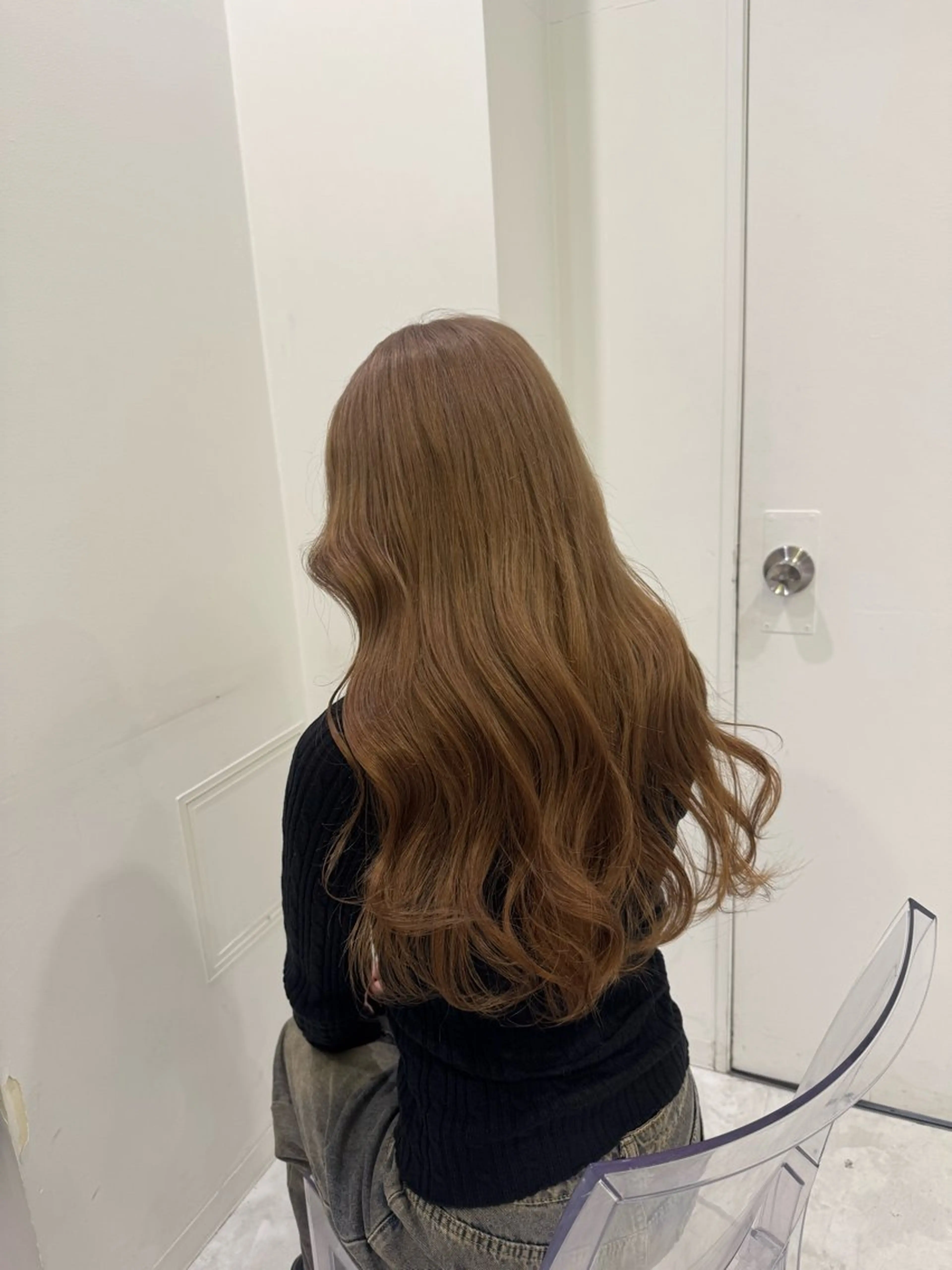 セミロング カラー カット ヘアカラー トリートメント ヘアセット 透明感ベージュ🤎 manami👒🌿のヘアスタイル