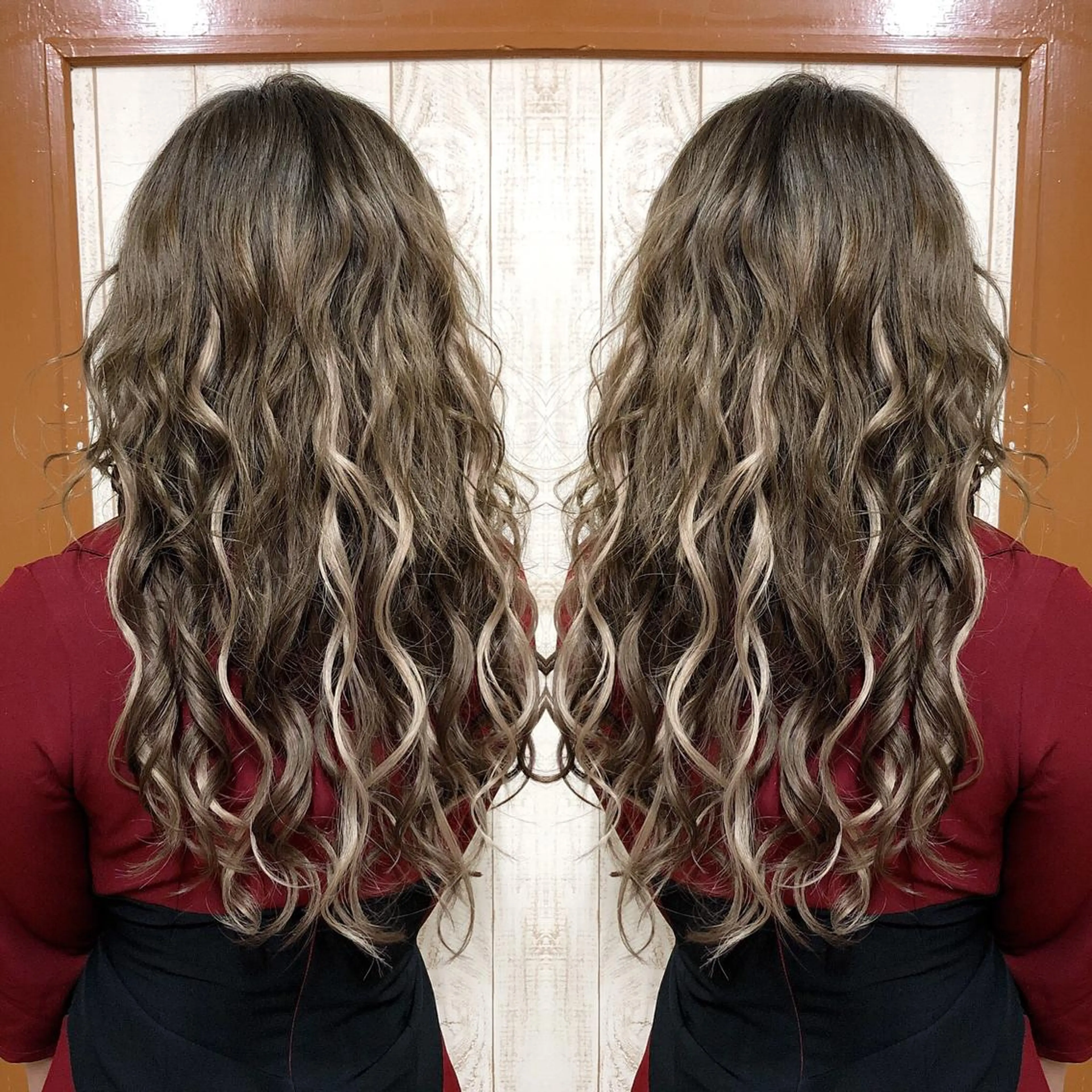 ロング カラー kr2s アメ村のヘアスタイル