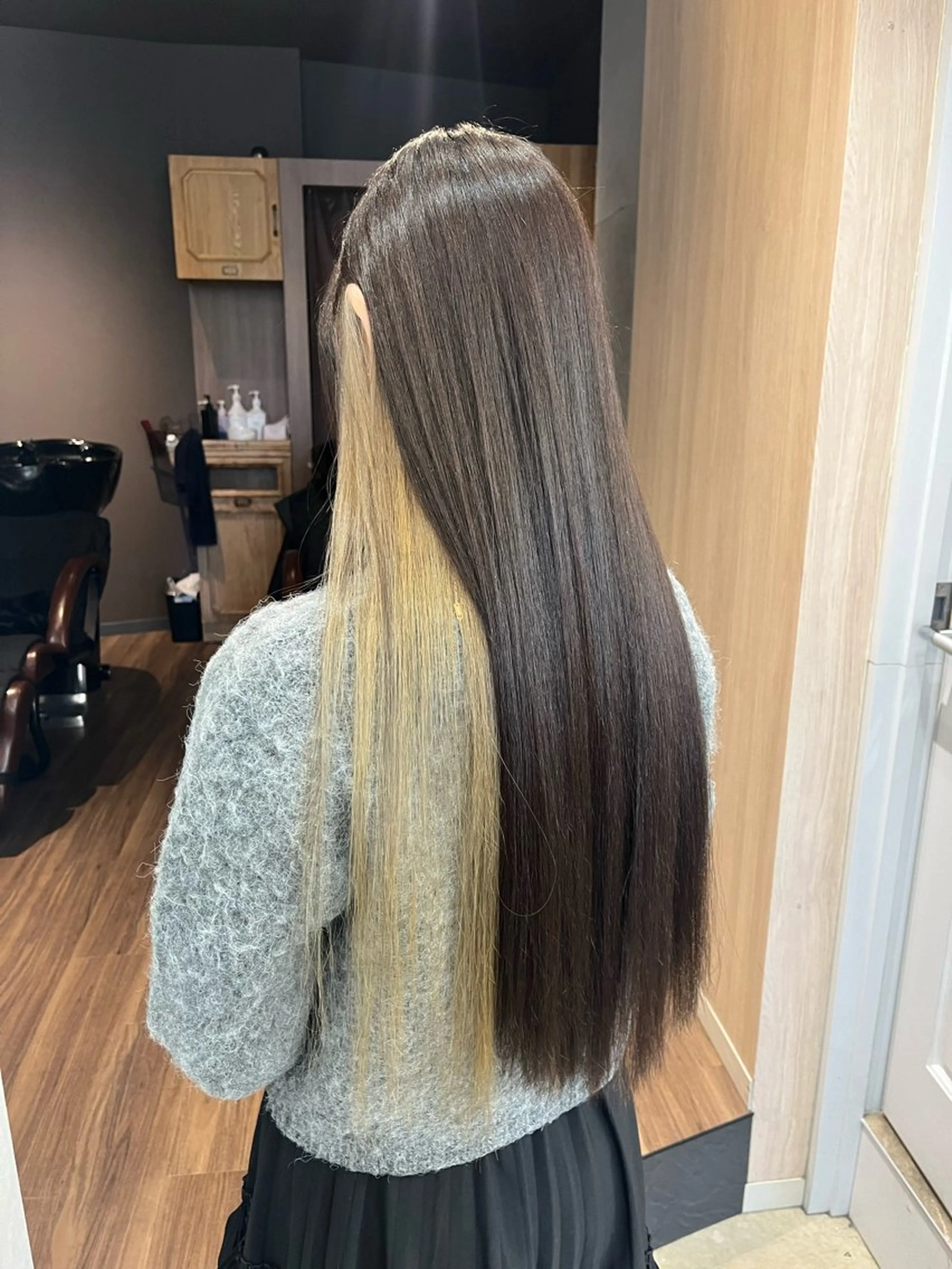 ロング カラー カット ヘアカラー 🪽髪質改善ストレー ト🤍美羽🤍のヘアスタイル