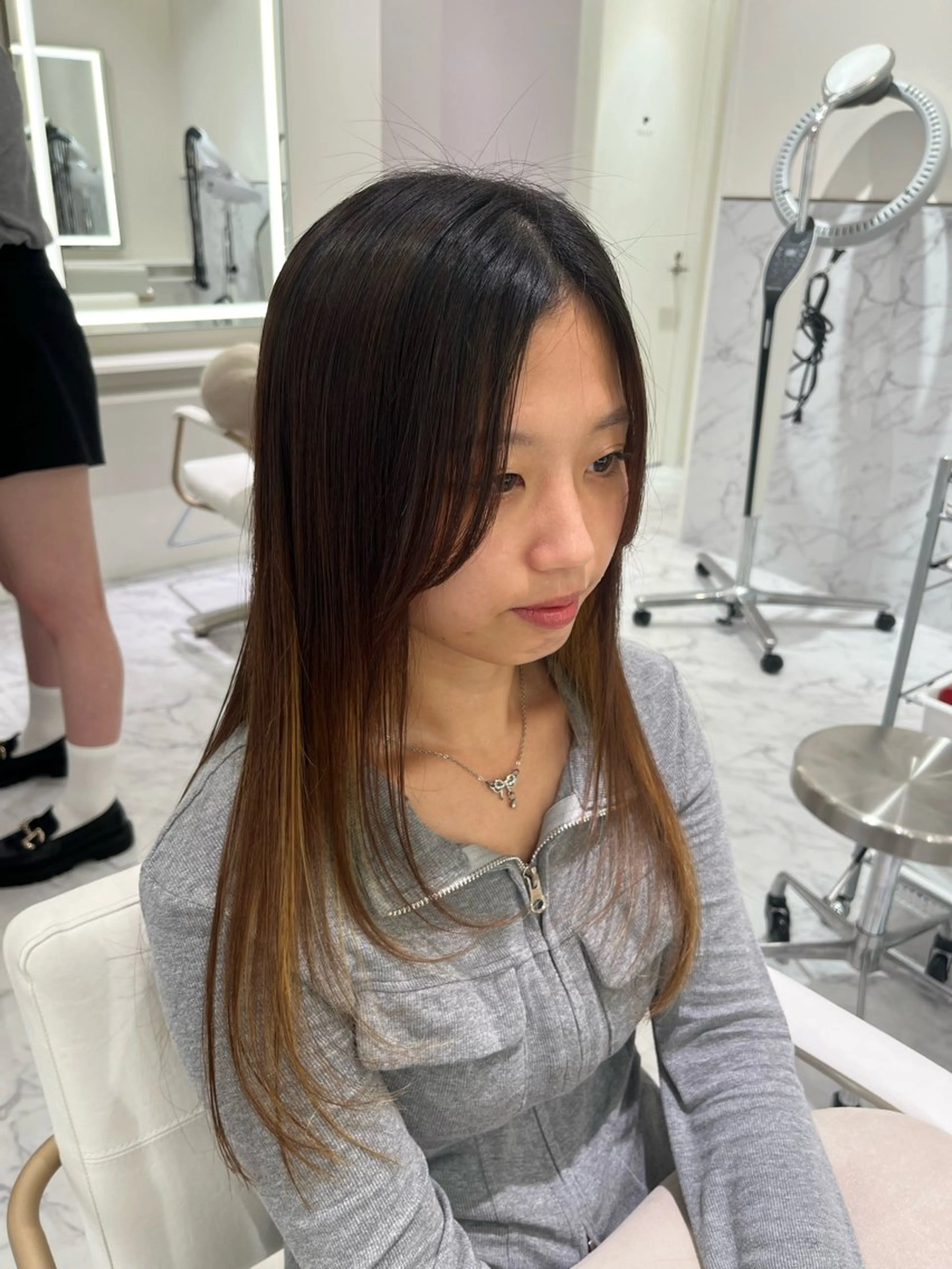 ロング パーマ カット 縮毛矯正 ParveMix 🌝🫧山本 玲南のヘアスタイル