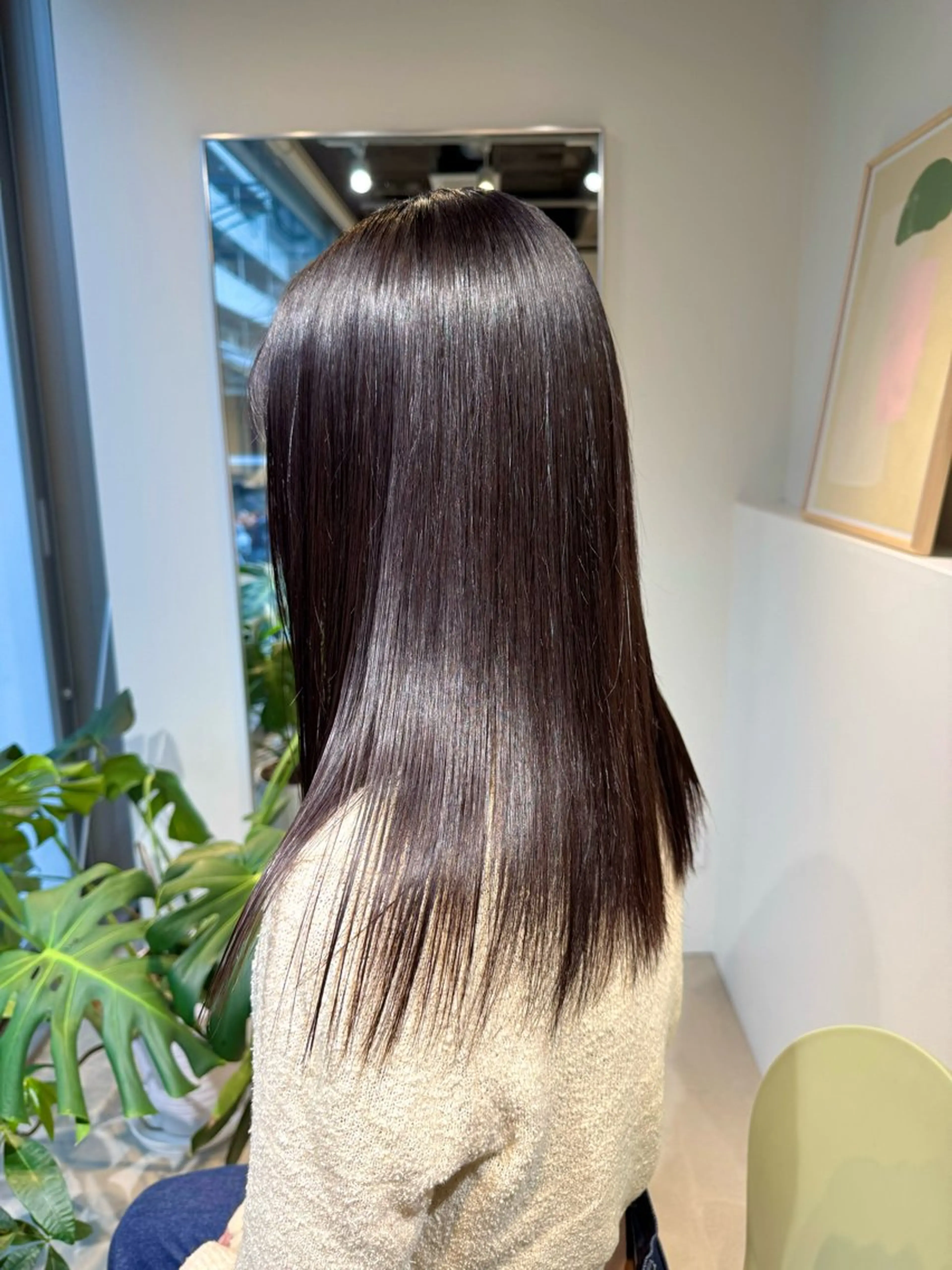 セミロング アッシュ ボブ 髪質改善 レイヤーカット 縮毛矯正 eto所属・髪質改善スペシャリス ト長尾勇弥/梅田中津のヘアスタイル