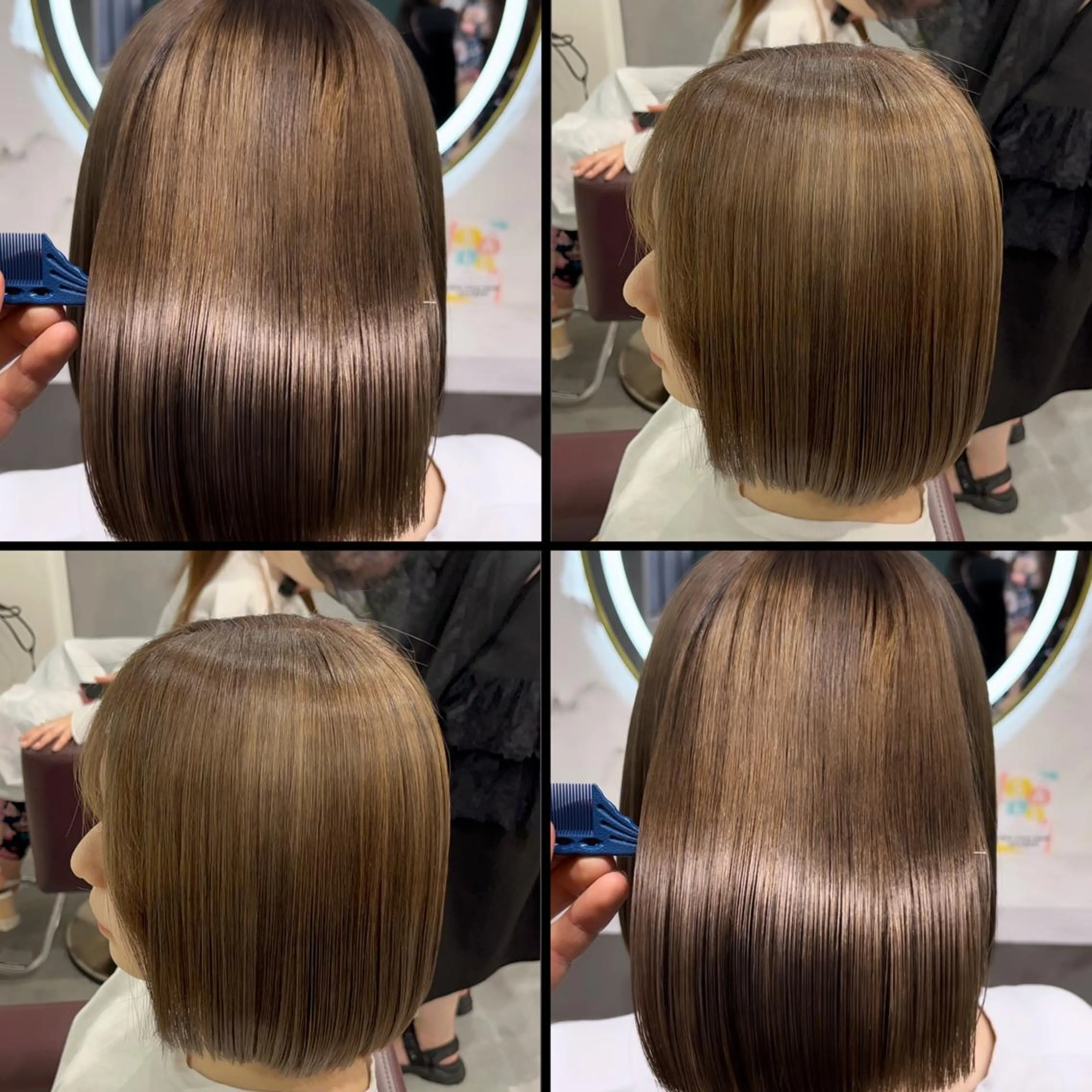 ミディアム カラー ヘアカラー トリートメント 髪質改善･縮毛矯正 特化･ユウシンのヘアスタイル