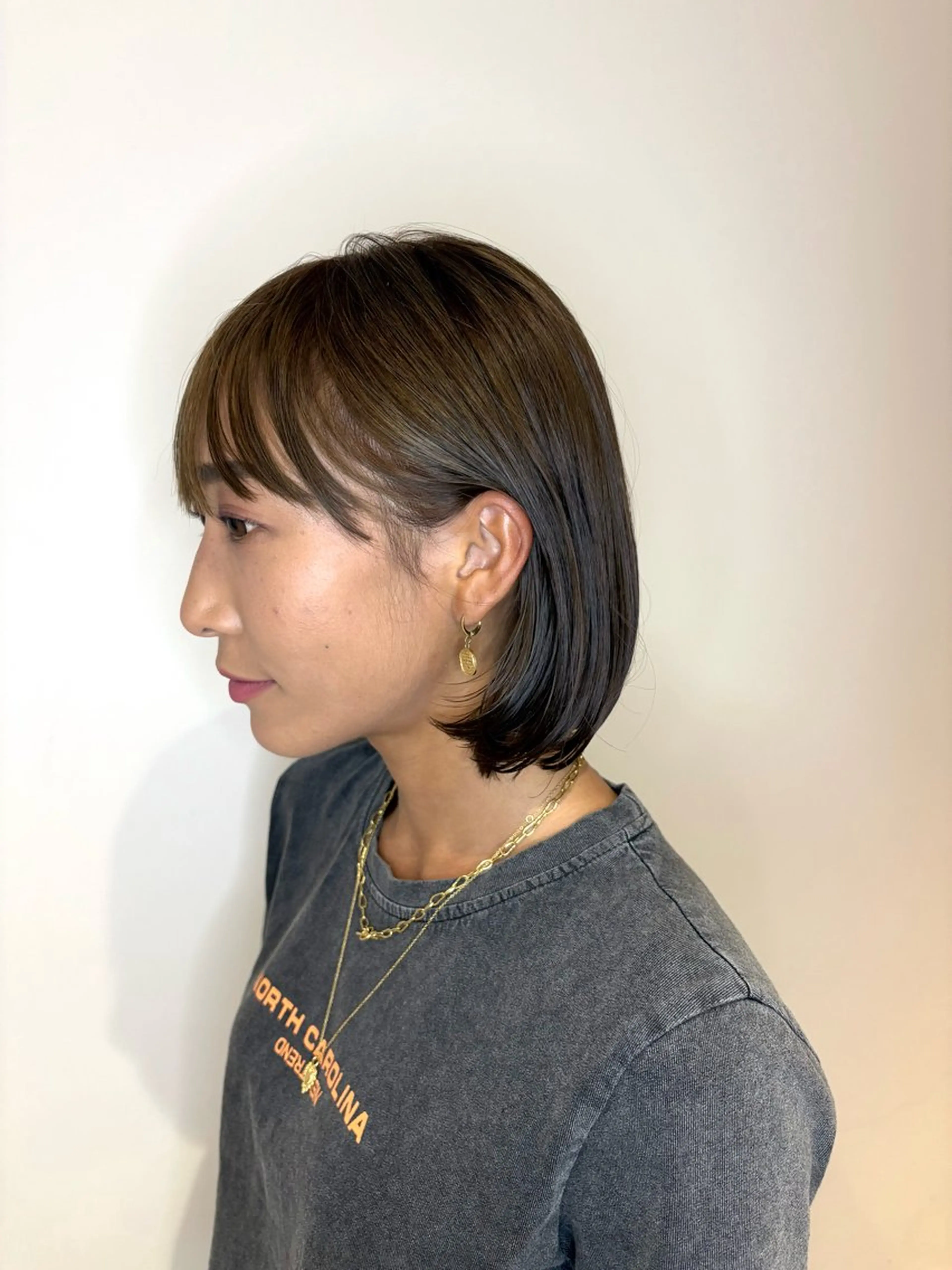 カラー 透明感カラー オレンジ ヘアカラー LINOA志賀亜優美 /モデル募集中のヘアスタイル