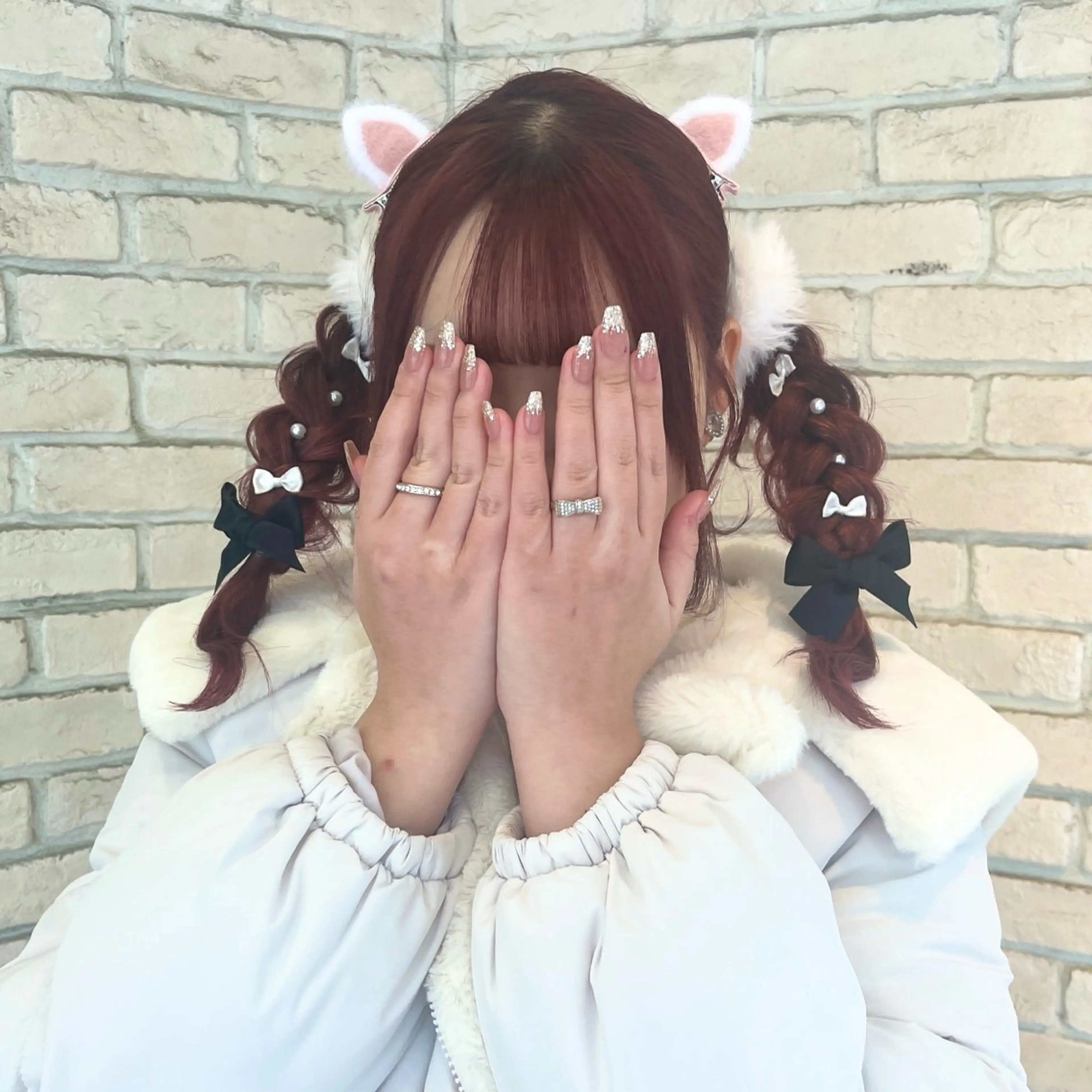 セミロング ヘアアレンジ ヘアセット ブロンドケアブリーチ カラーシールエクステのヘアスタイル