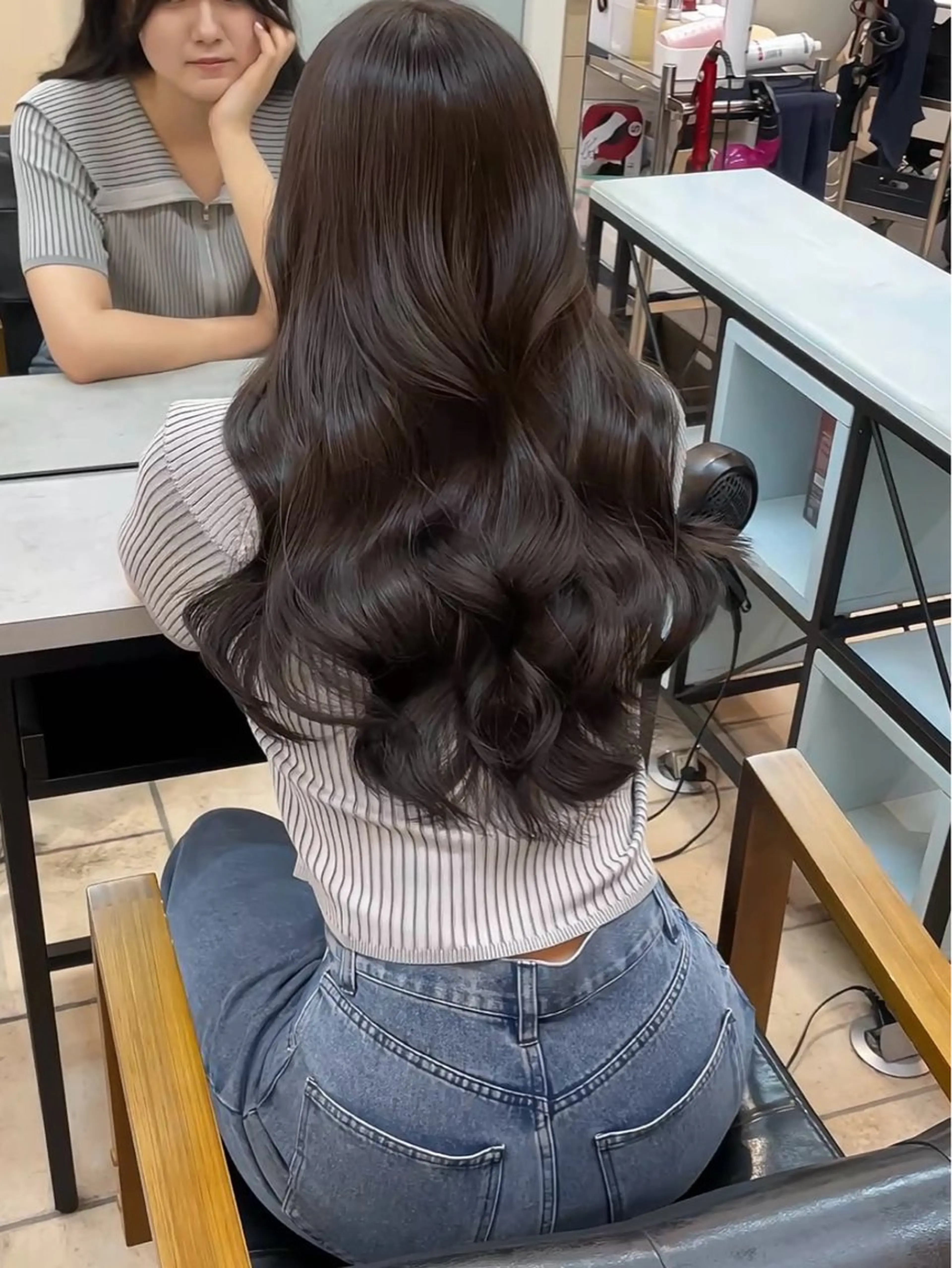 ロング カット ヘアカラー トリートメント 韓国ヘア🤍🇰🇷 ‪🫶🏻吉満のヘアスタイル