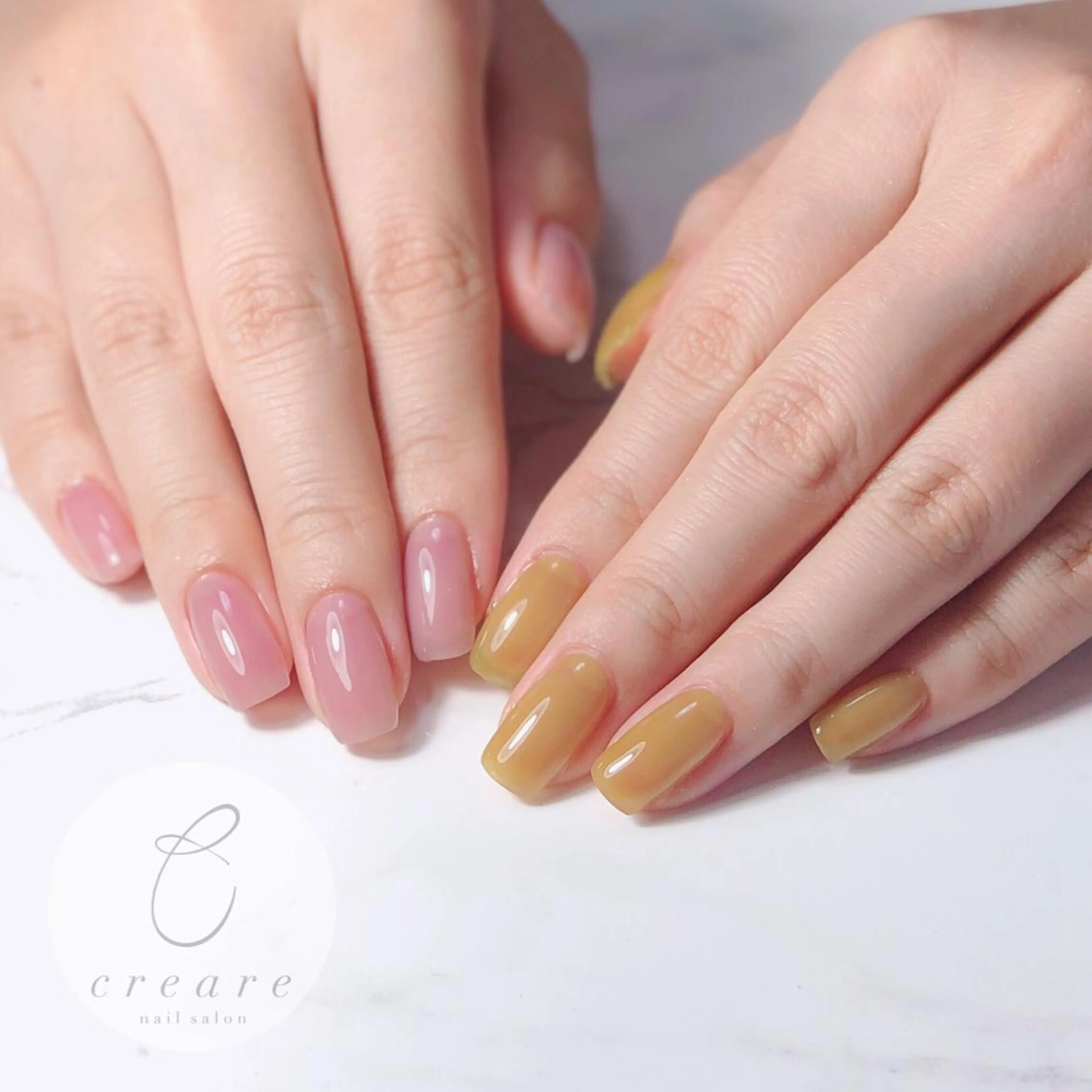 ネイル ジェルネイル オフィスネイル ワンカラーネイル 辻野 和枝のネイルデザイン