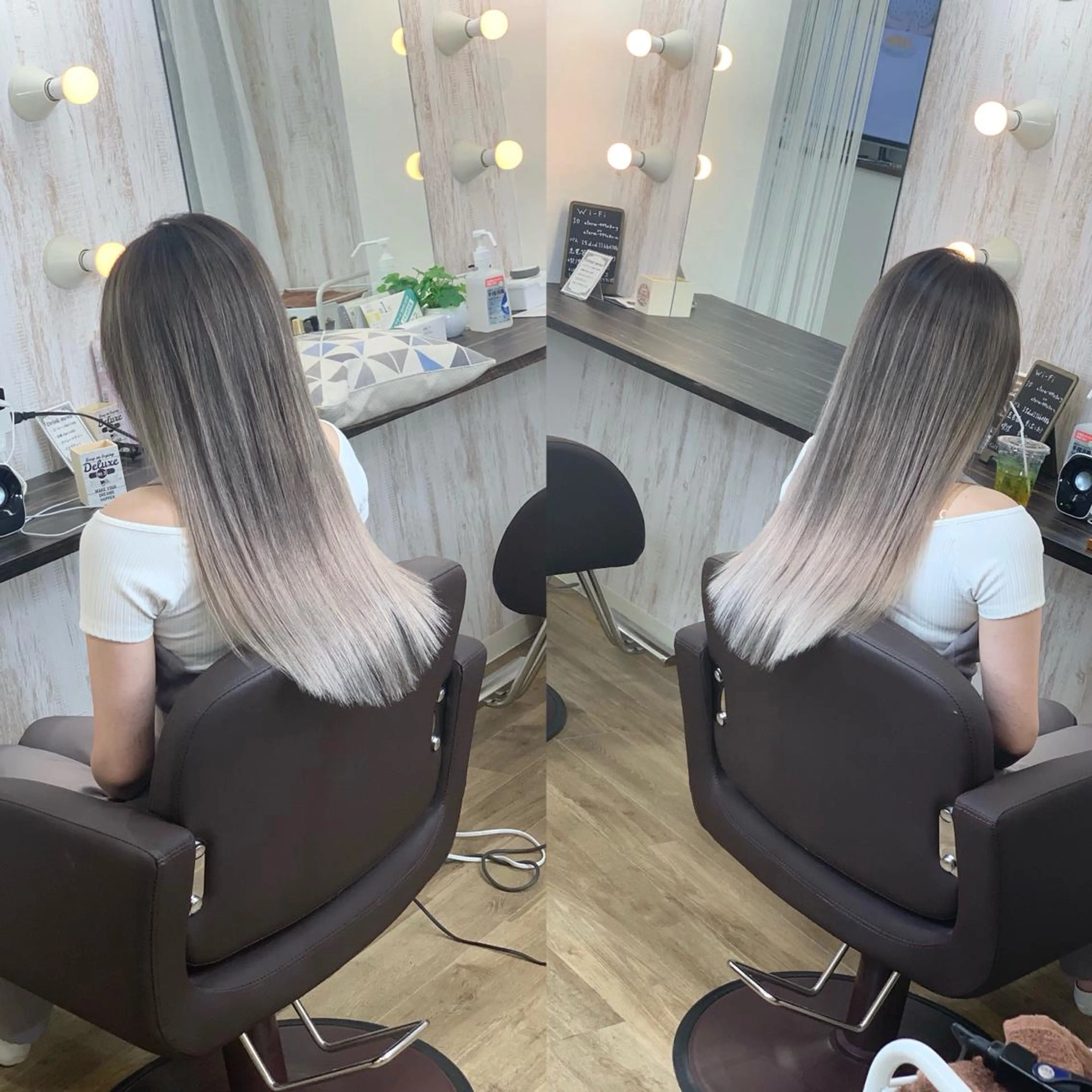ロング カラー バレイヤージュ レイヤーカット プライベートサロン LyoN/RYOTAのヘアスタイル