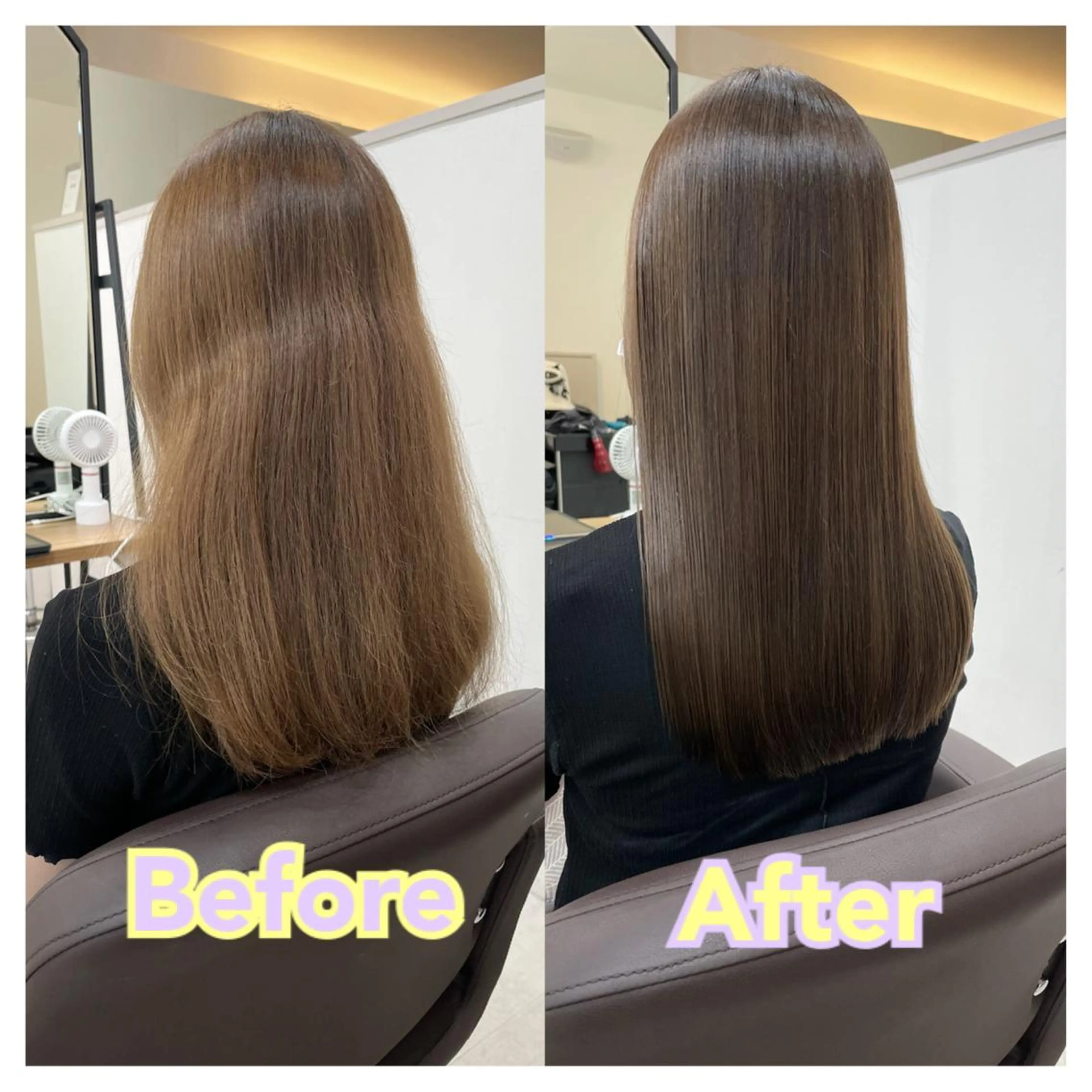 セミロング カラー カット ヘアカラー 縮毛矯正 トリートメント 村山 茉衣のヘアスタイル