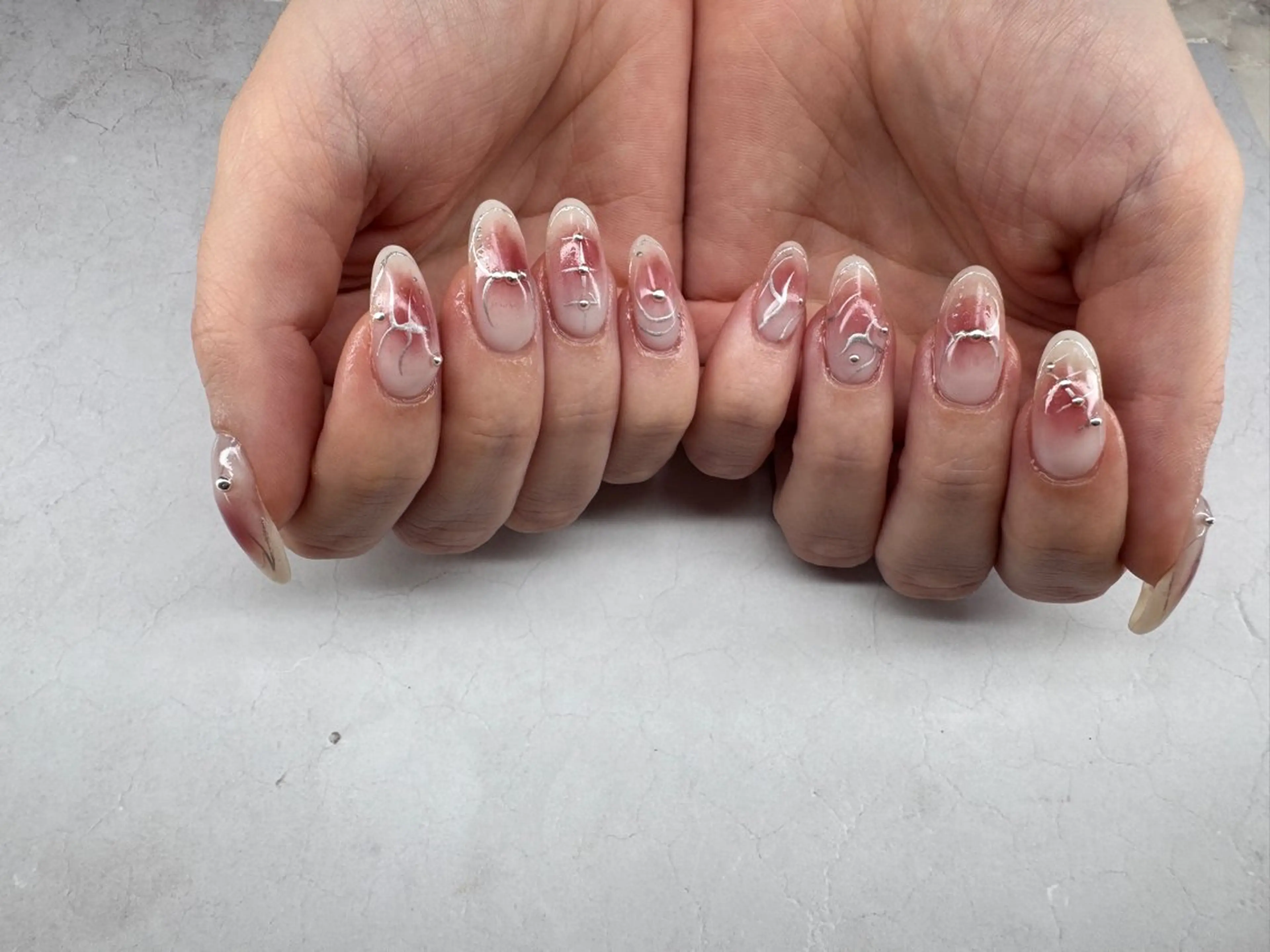 ネイル 持ち込み ハンドネイル pointillé .ayaのネイルデザイン