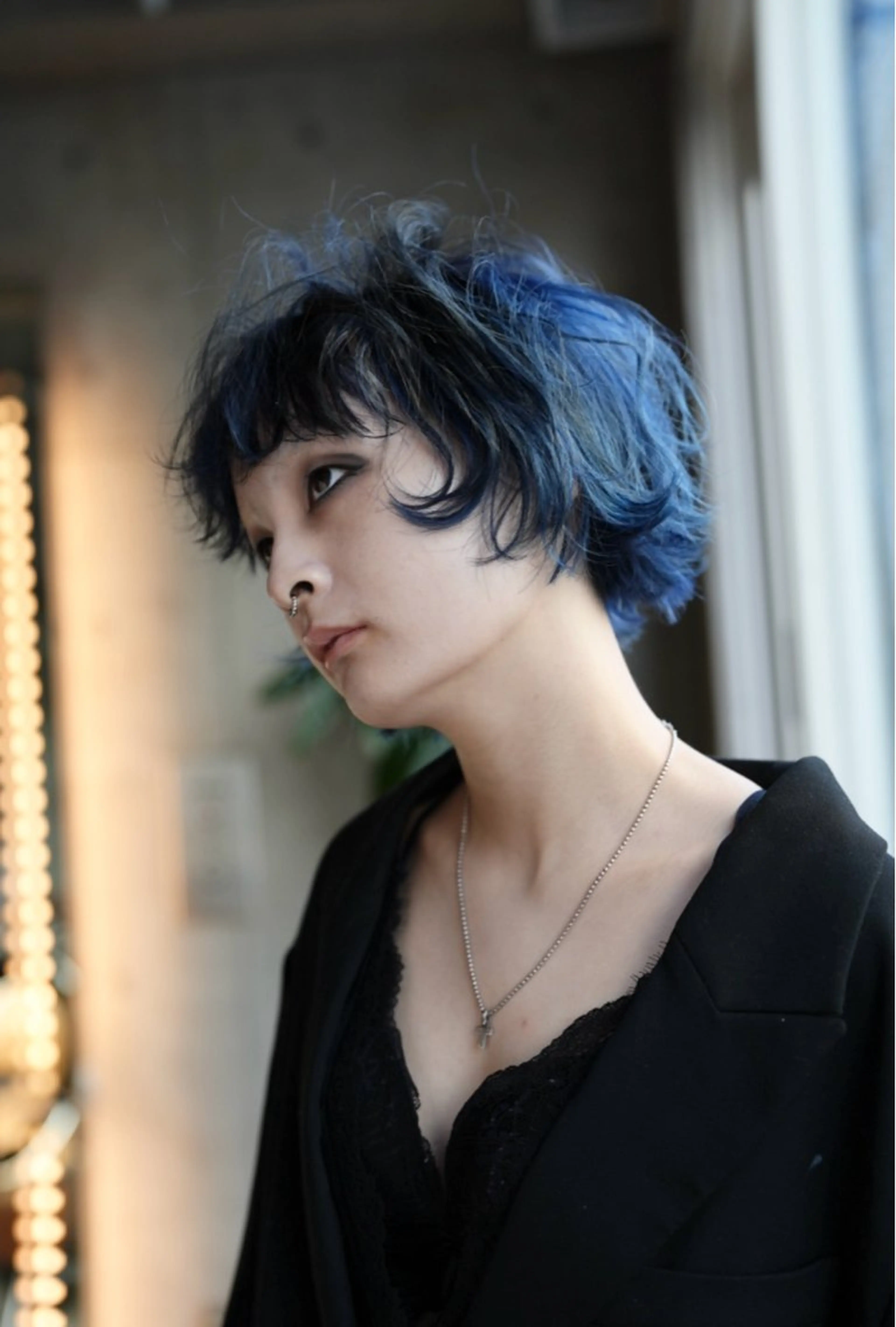ショート ぱつっとボブ/Wカラ ー/ことこ🍒のヘアスタイル
