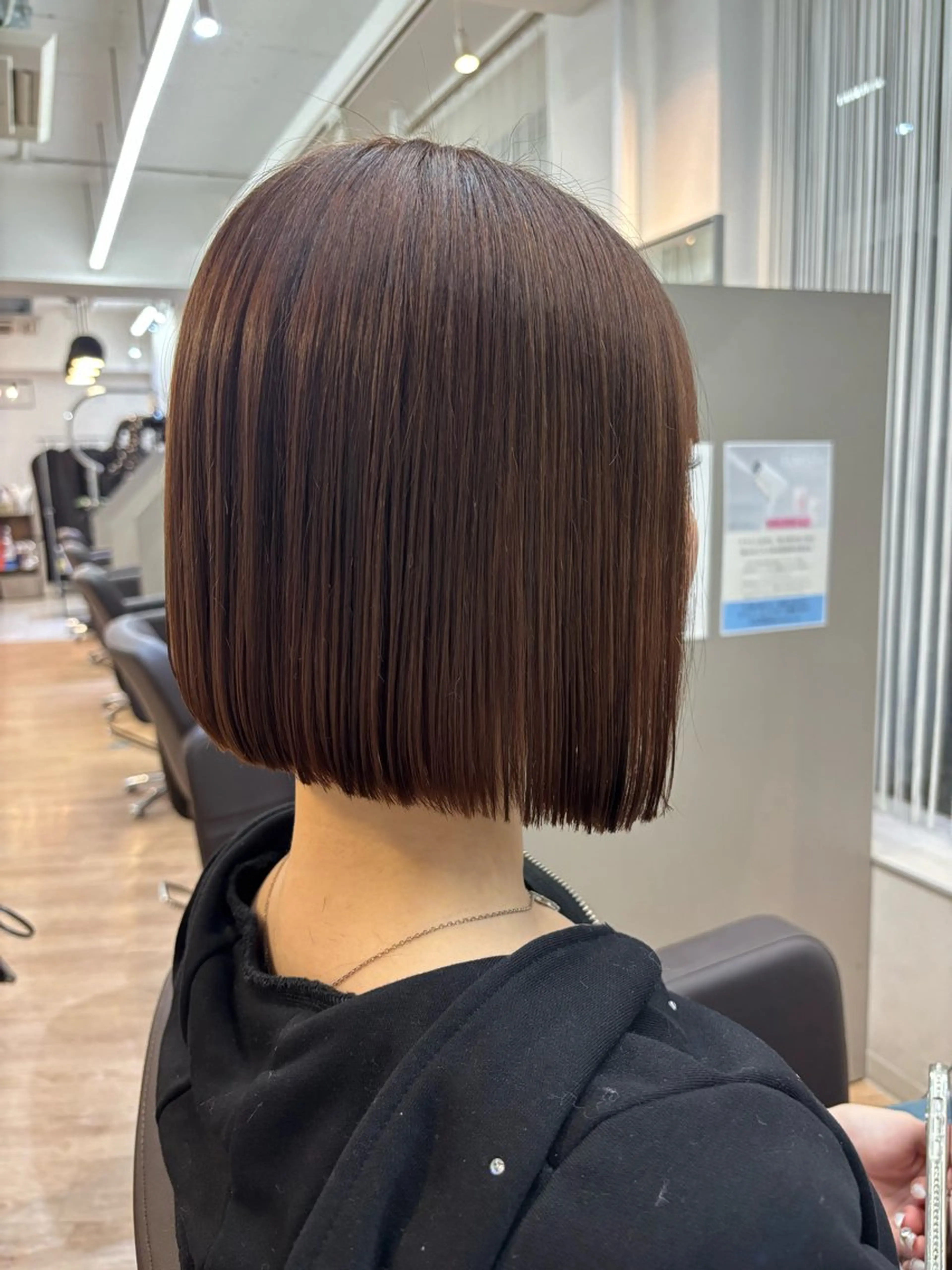 ショート カット ヘアカラー 縮毛矯正 ボブ、縮毛矯正👑 心斎橋/高城涼也のヘアスタイル