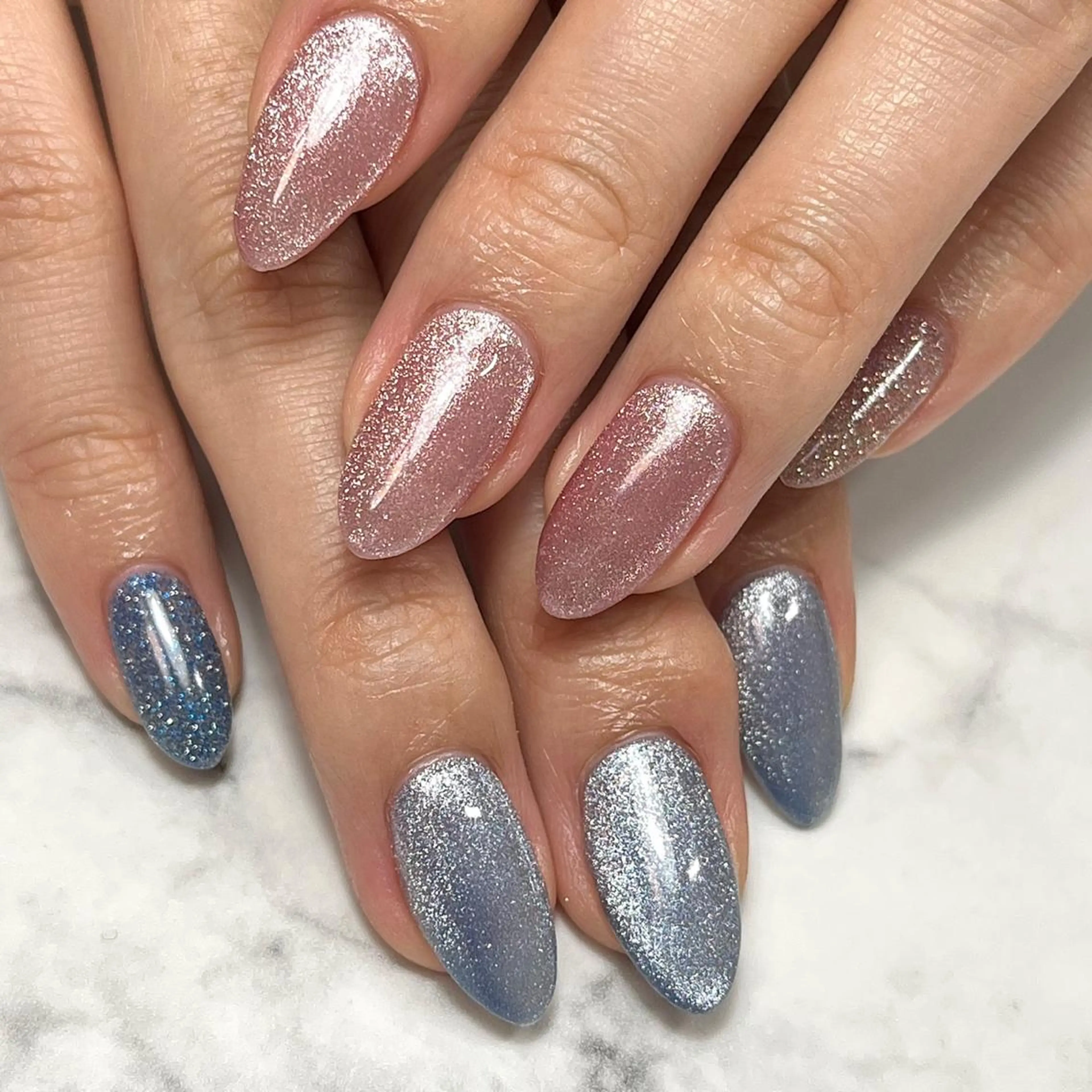 ネイル アートネイル ハート 韓国ネイル マグネットネイル ワンカラーネイル ハンドネイル NAIL NOWのネイルデザイン