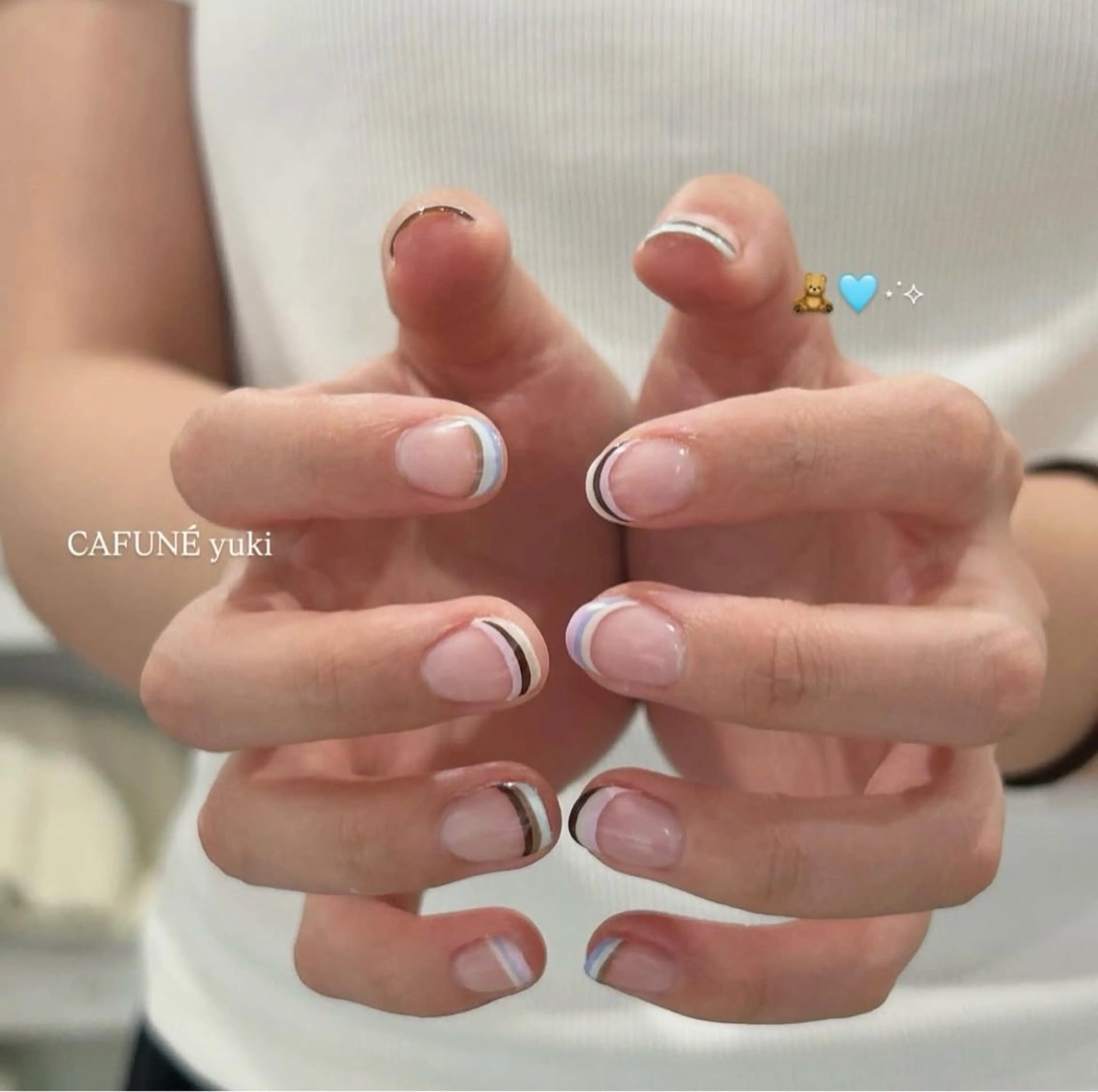 ネイル ハンドネイル CAFUNÉ tokyo所属・☾ ໋CAFUNE yuki︎︎𓂃⟡のネイルデザイン