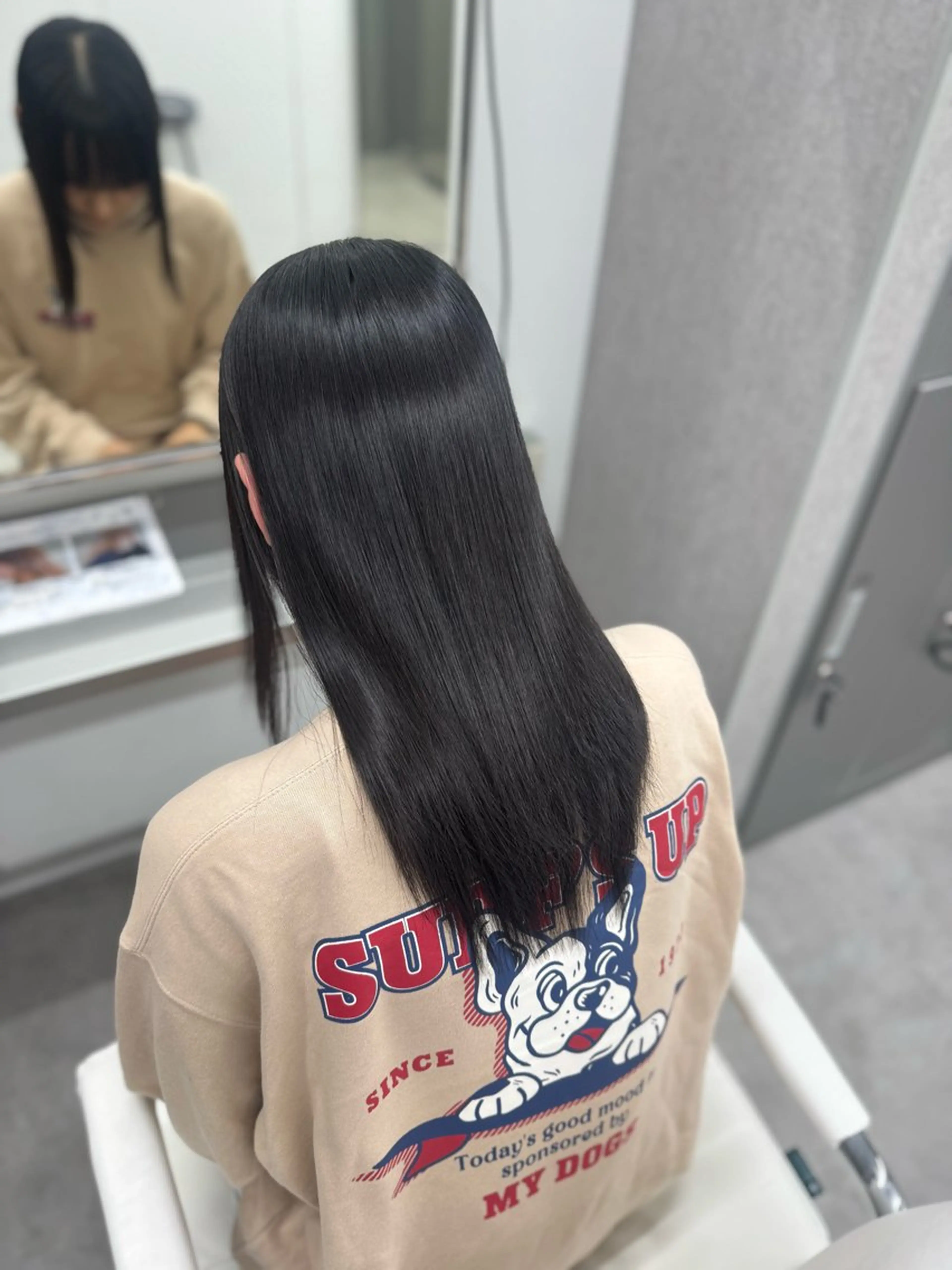 セミロング パーマ カット 縮毛矯正 🕯コバ/レイヤー/ 透明感/縮毛🕯のヘアスタイル