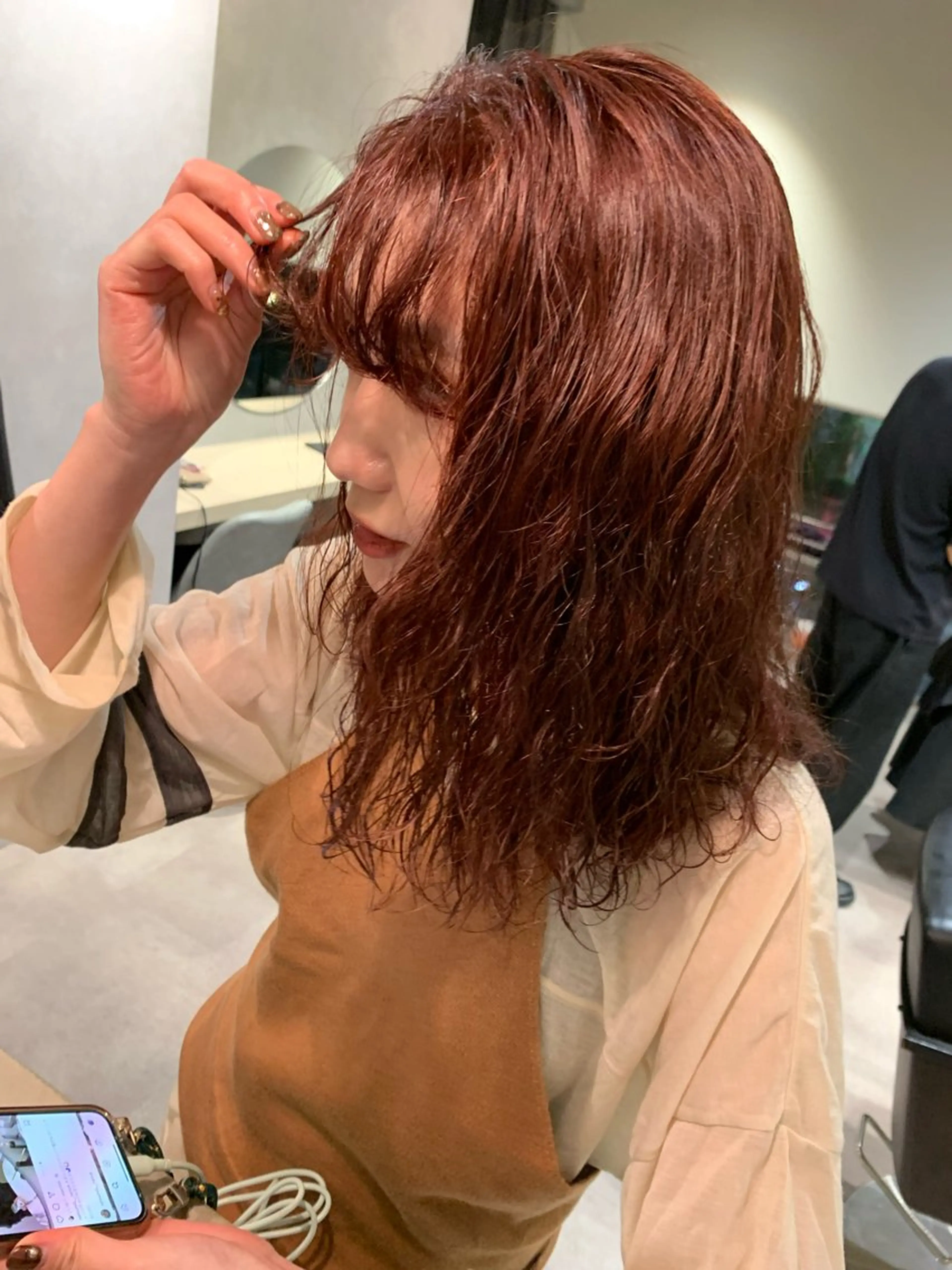 ミディアム カット ヘアカラー トリートメント 【髪質改善🌿】木本 志歩のヘアスタイル